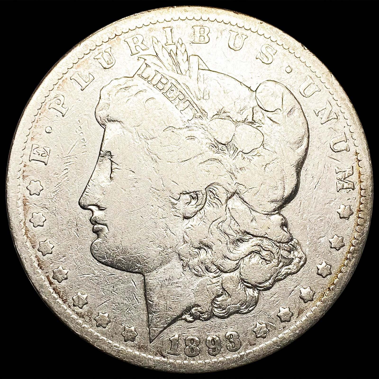 1893-CC Morgan Silver Dollar LIGHTLY CIRCULATED (1 of 2)