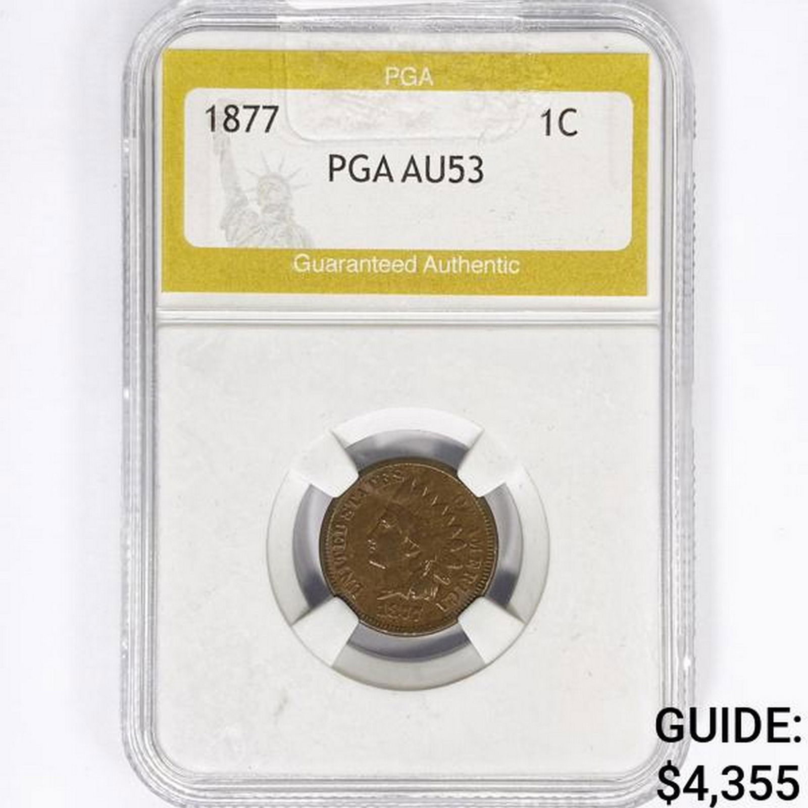 1877 Indian Head Cent PGA AU53 (1 of 2)