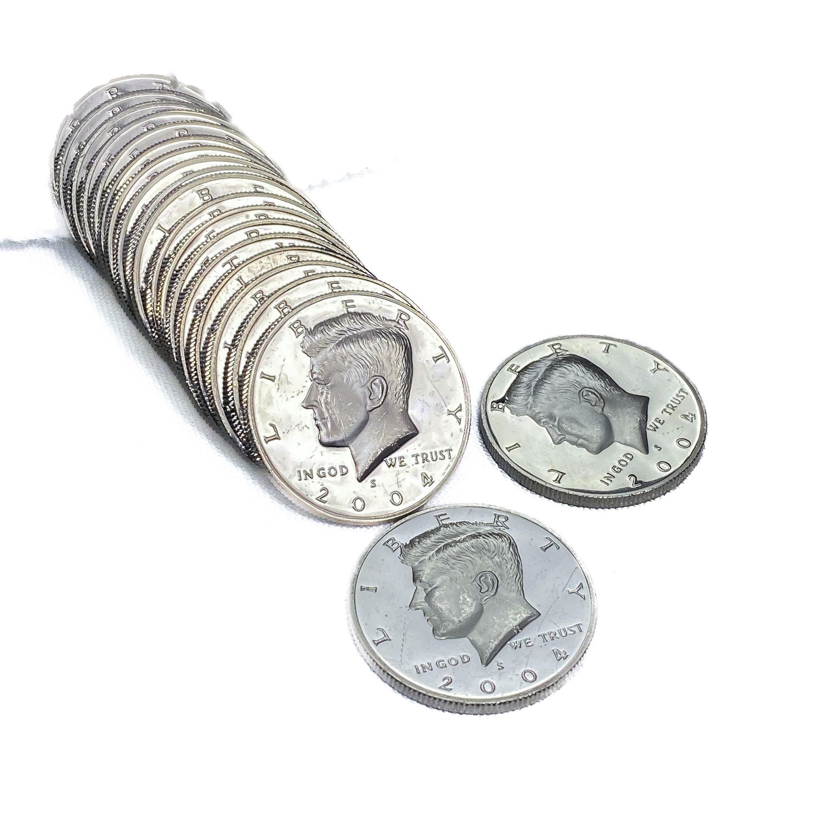 2004-S 90% Silver Kennedy Half Dollar Roll (20 Coins) (1 of 4)