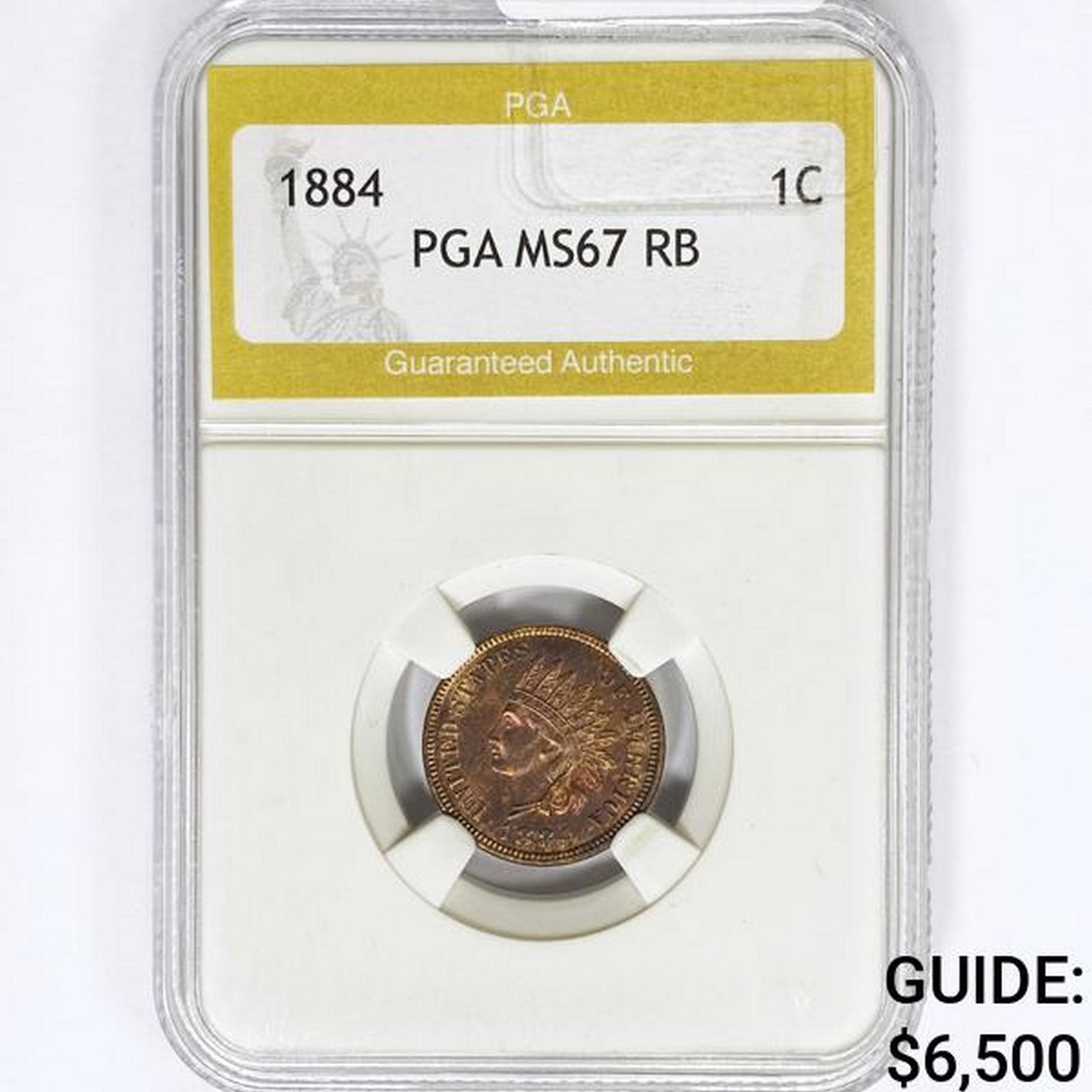 1884 Indian Head Cent PGA MS67 RB (1 of 2)
