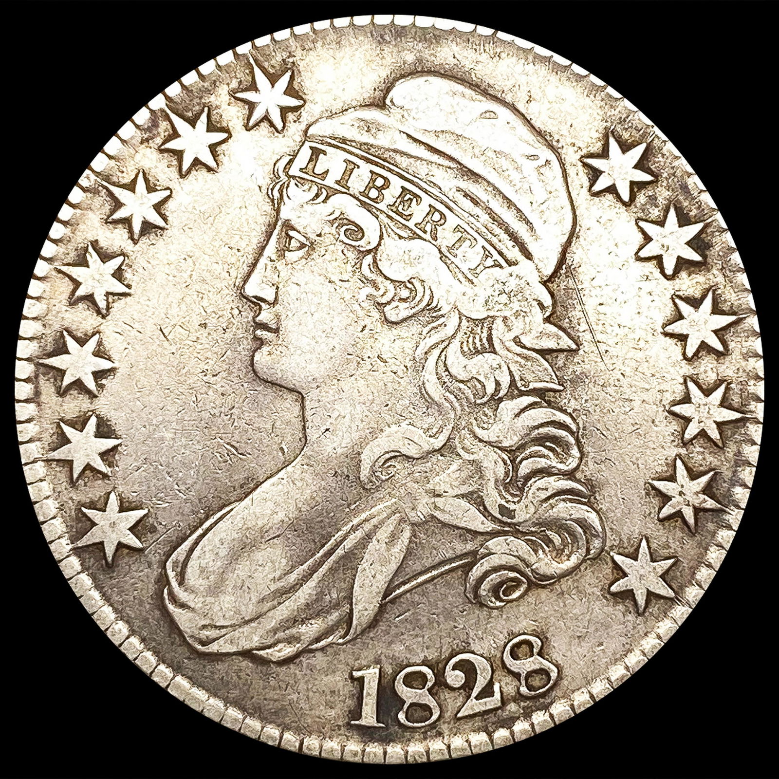 1828 Capped Bust Half Dollar NEARLY UNCIRCULATED (1 of 2)