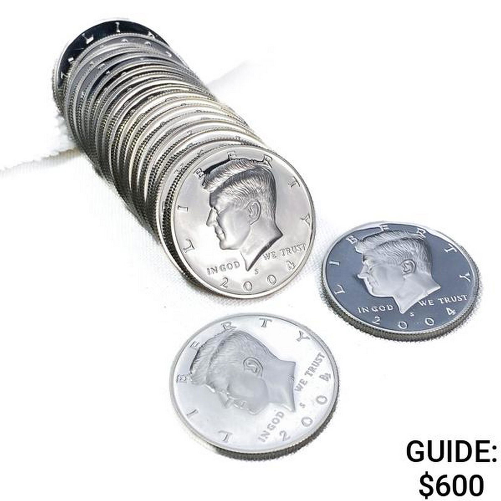 2004-S 90% Silver Kennedy Half Dollar Roll (20 Coi (1 of 4)