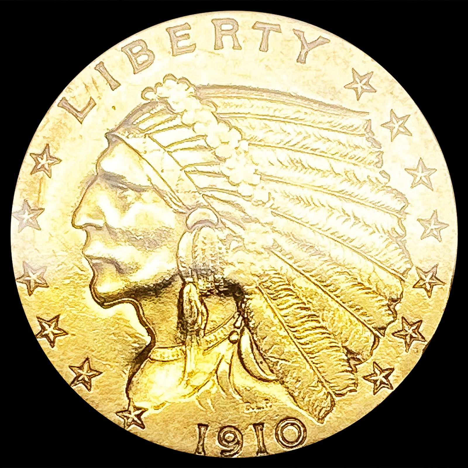 1910 $2.50 Gold Quarter Eagle GEM BU (1 of 2)