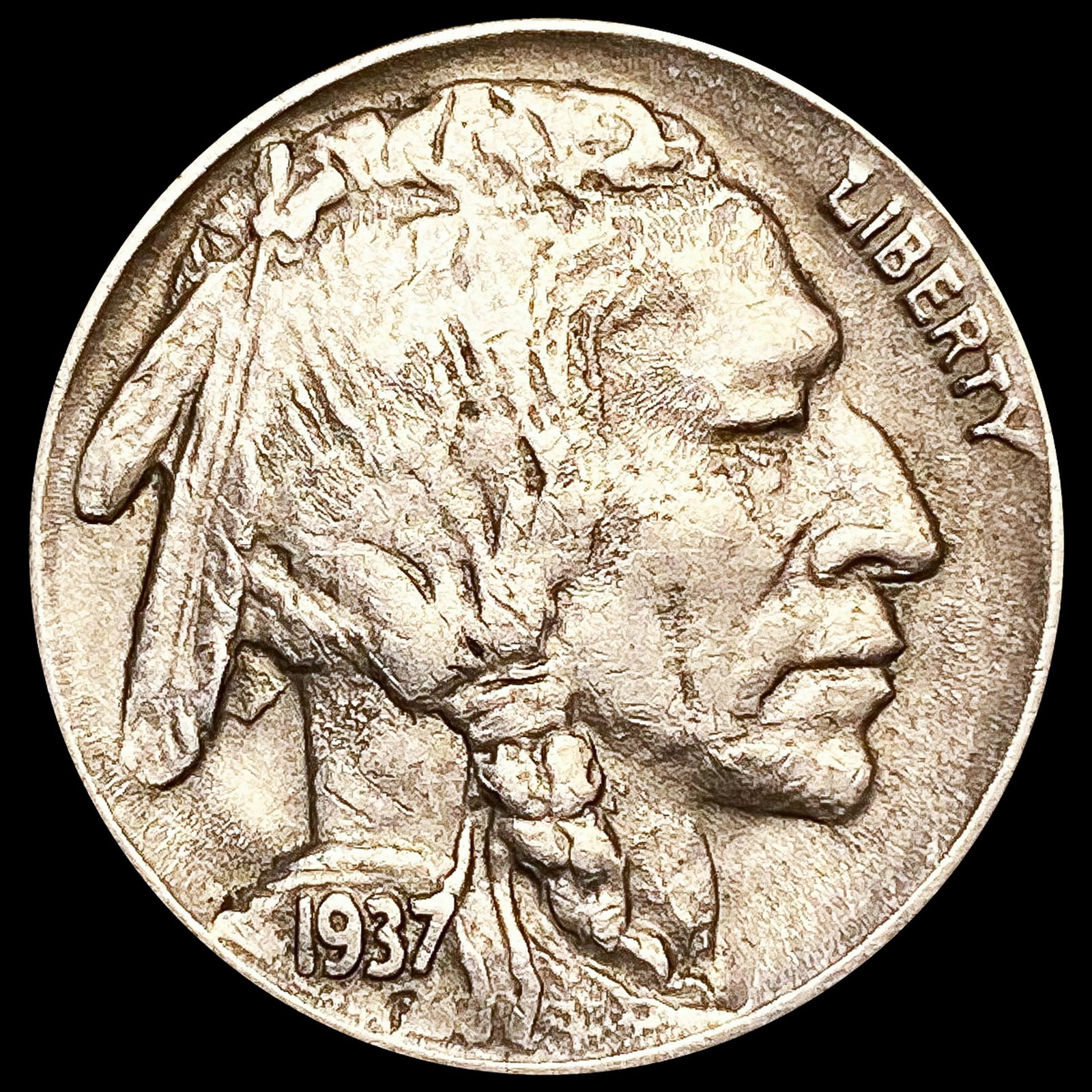 1937-D 3-Leg Buffalo Nickel NEARLY UNCIRCULATED (1 of 2)