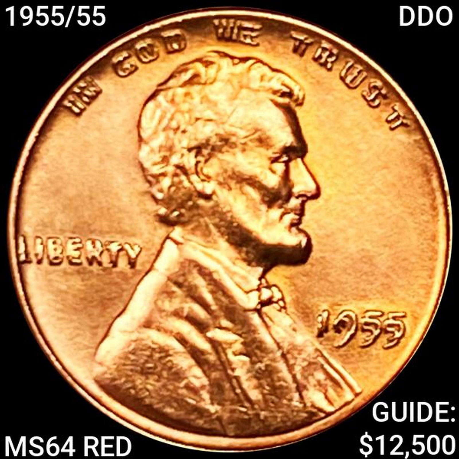 1955/55 DDO Wheat Cent HIGH GRADE + (1 of 2)