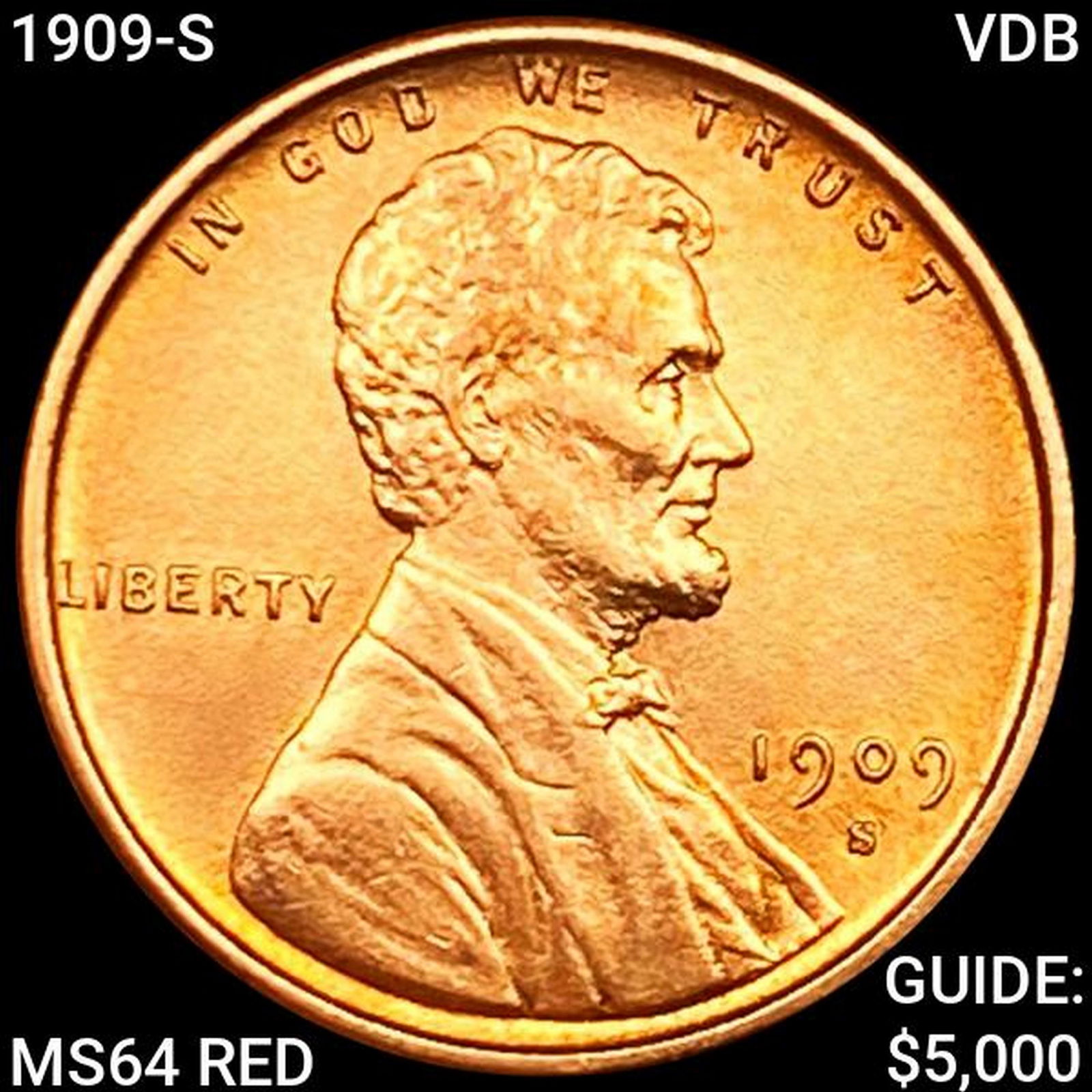 1909-S VDB Wheat Cent HIGH GRADE + (1 of 2)