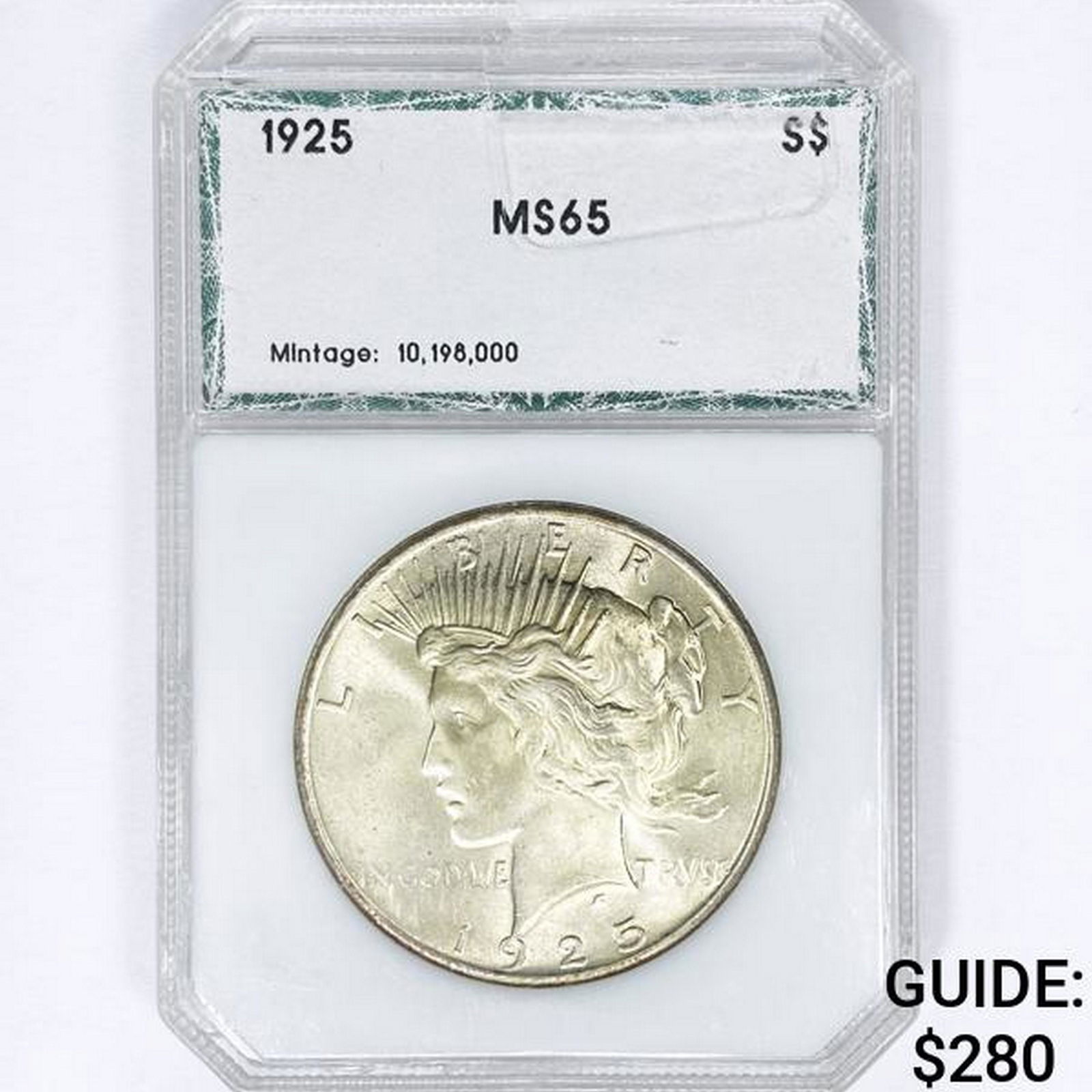 1925 Silver Peace Dollar PCI MS65 (1 of 2)