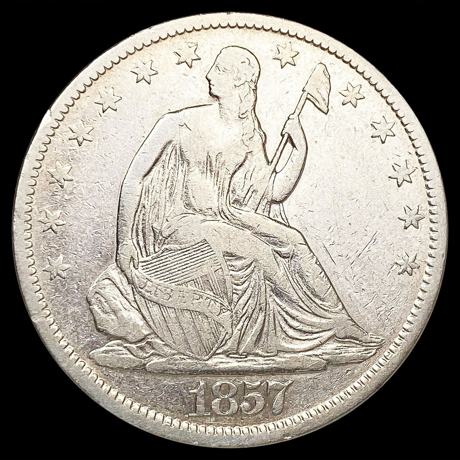 1857-O Seated Liberty Half Dollar NICELY CIRCULATE (1 of 2)