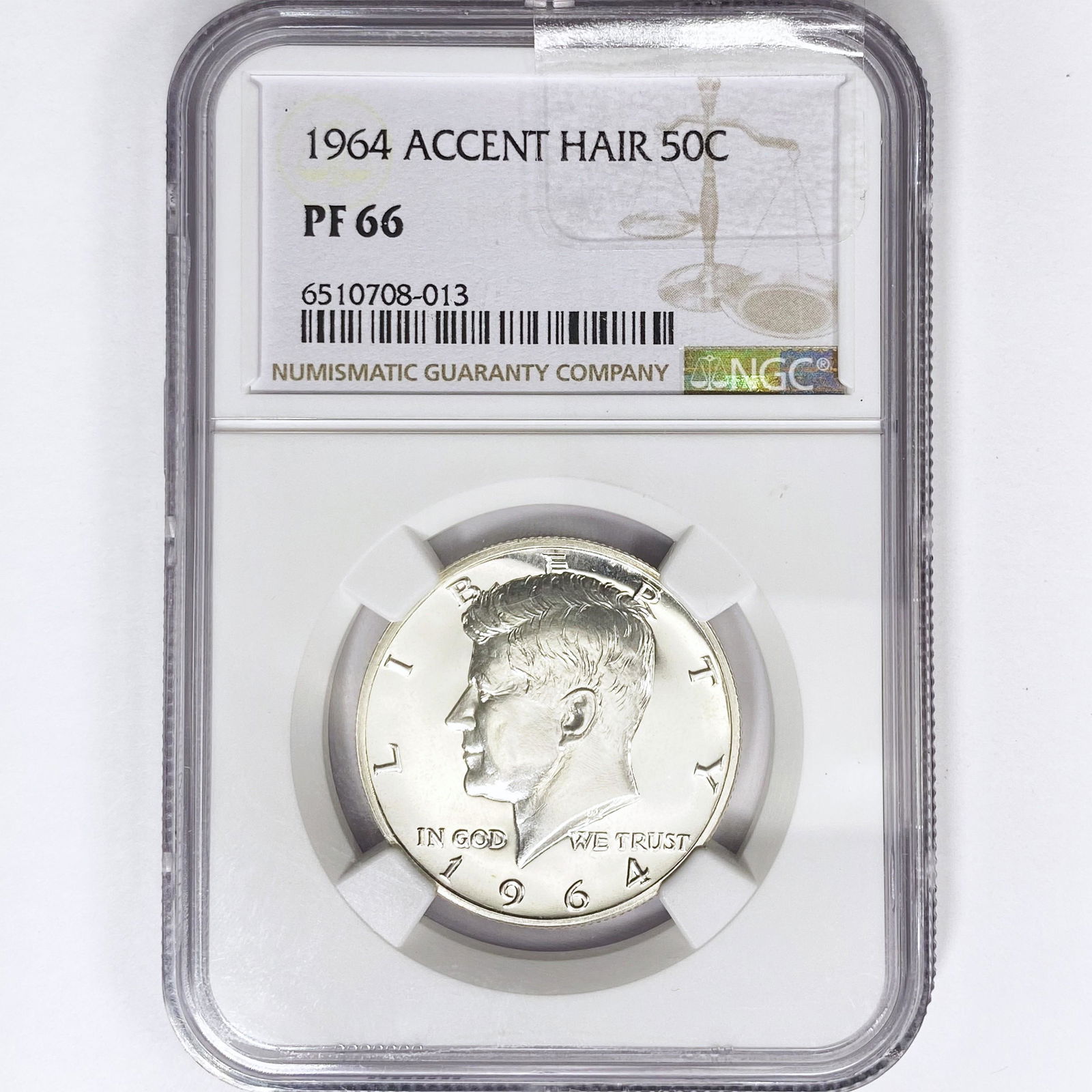 1964 Kennedy Half Dollar NGC PF66 Accent Hair (1 of 2)