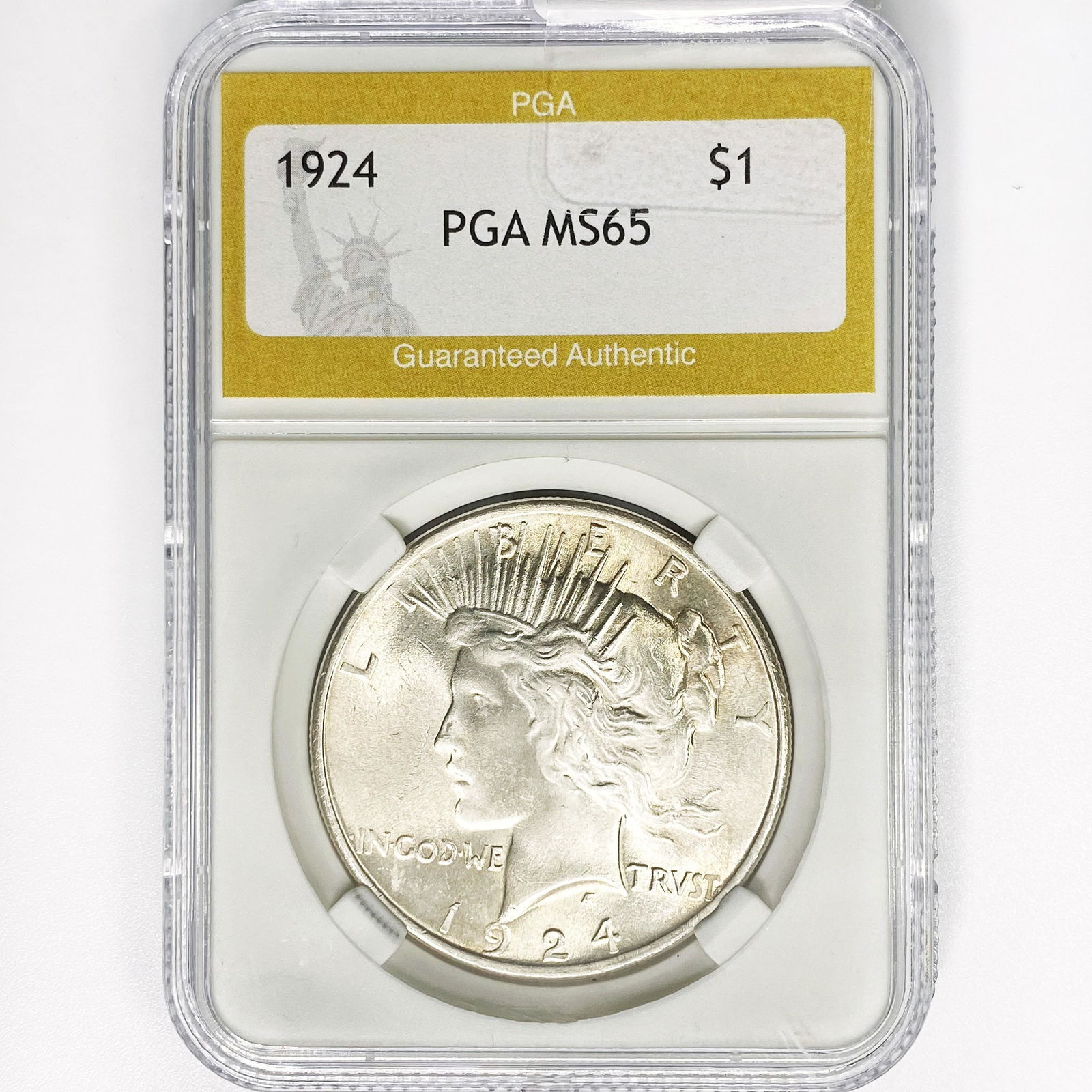 1924 Silver Peace Dollar PGA MS65 (1 of 2)