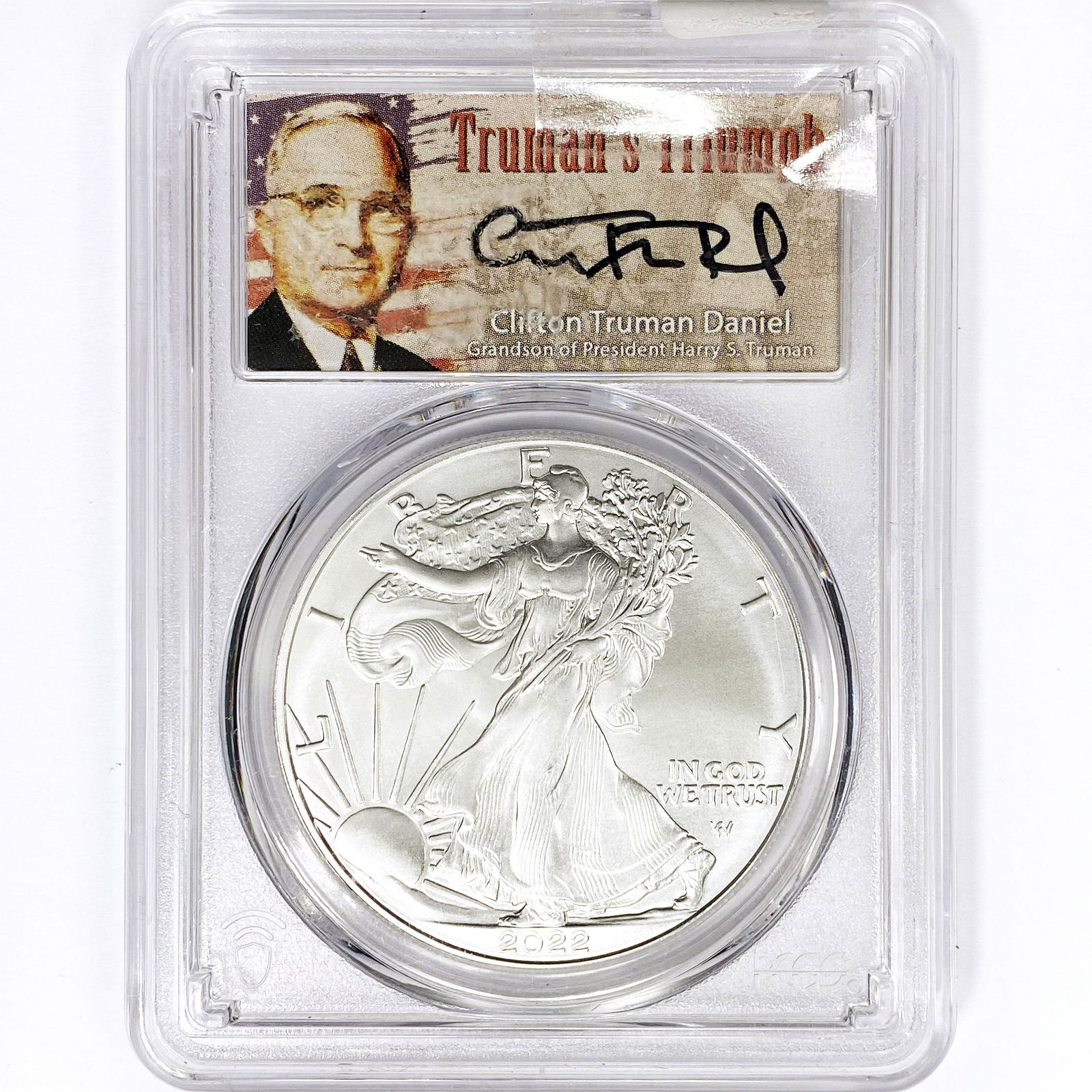 2022 ASE Truman Daniel Signed PCGS MS70 1st Day Is (1 of 2)