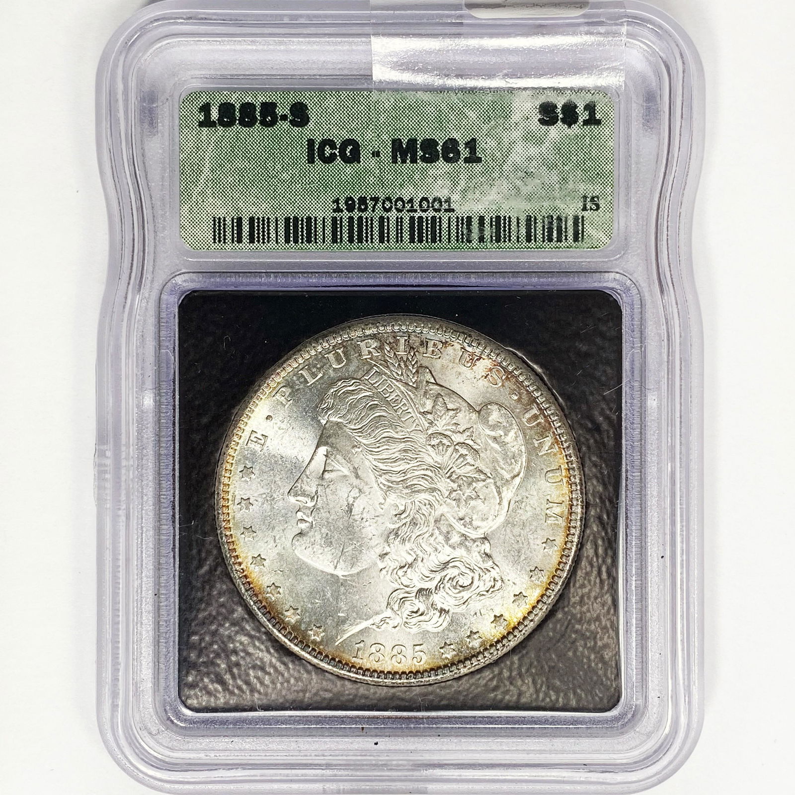 1885-S Morgan Silver Dollar ICG MS61 (1 of 2)