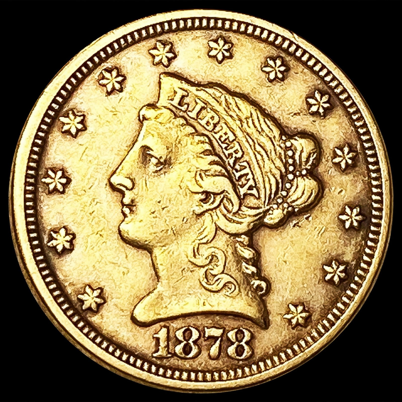 1878 $2.50 Gold Quarter Eagle LIGHTLY CIRCULATED (1 of 2)