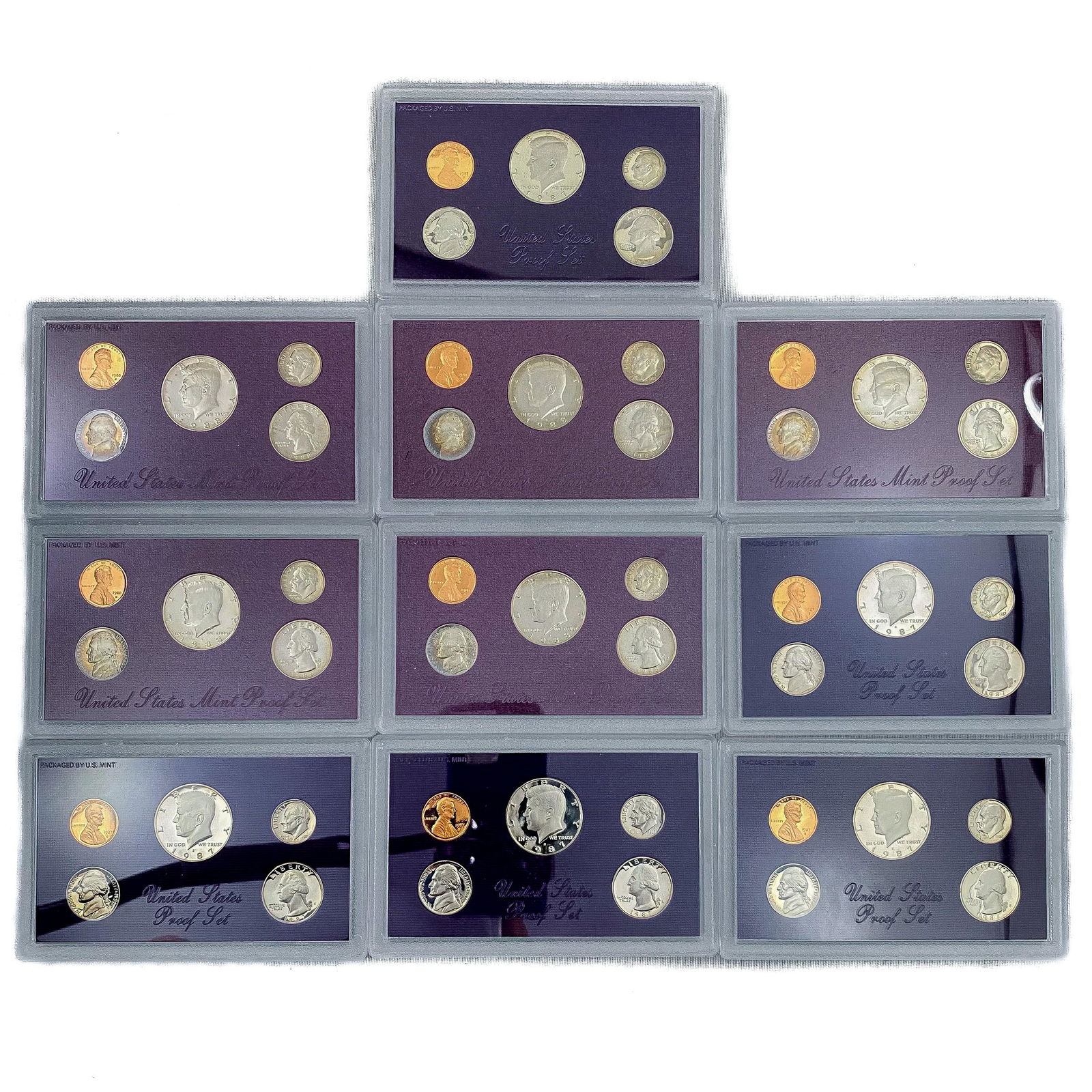 1987-1988 US Proof Silver Coin Sets (50 Coins) (1 of 2)