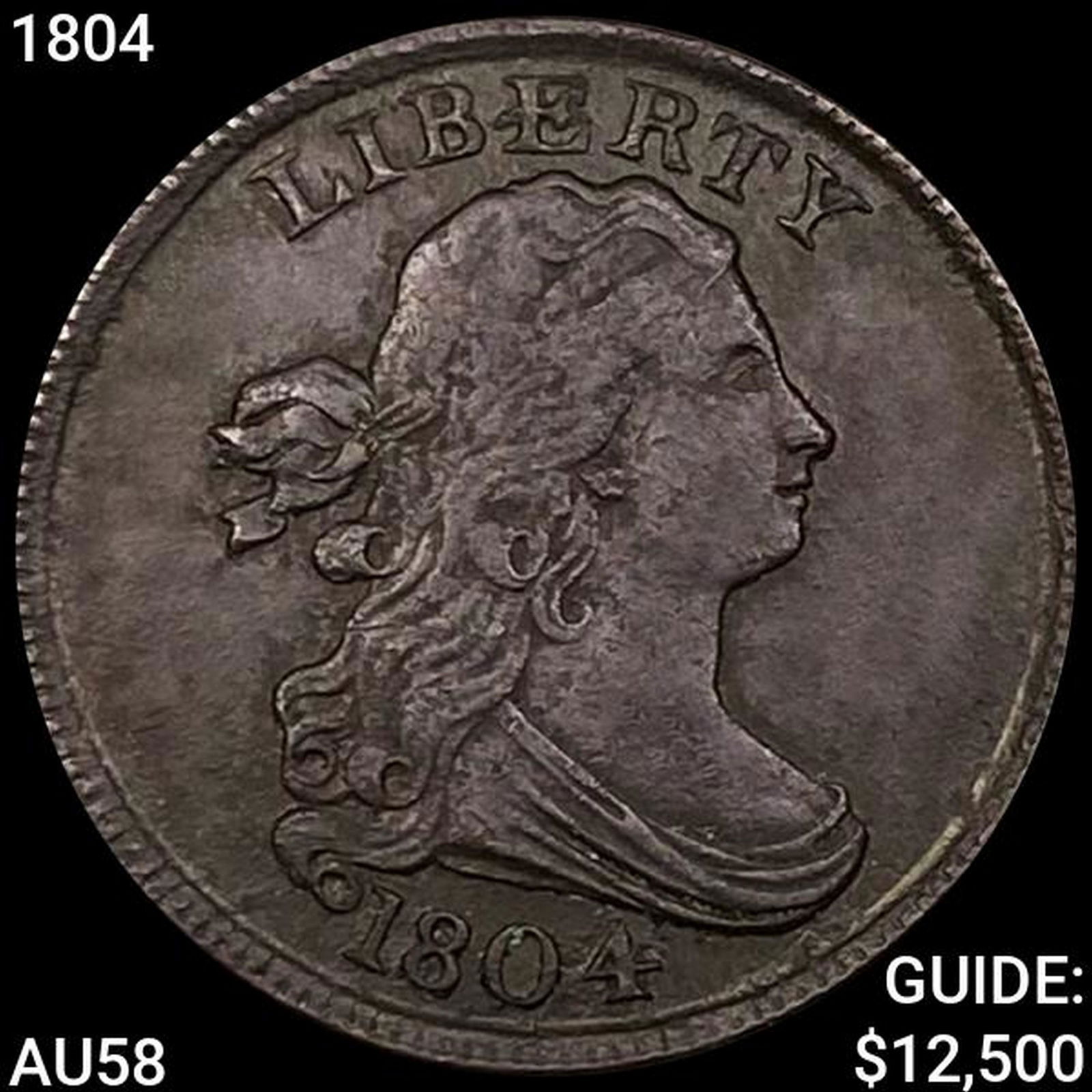 1804 Draped Bust Half Cent CHOICE AU (1 of 2)