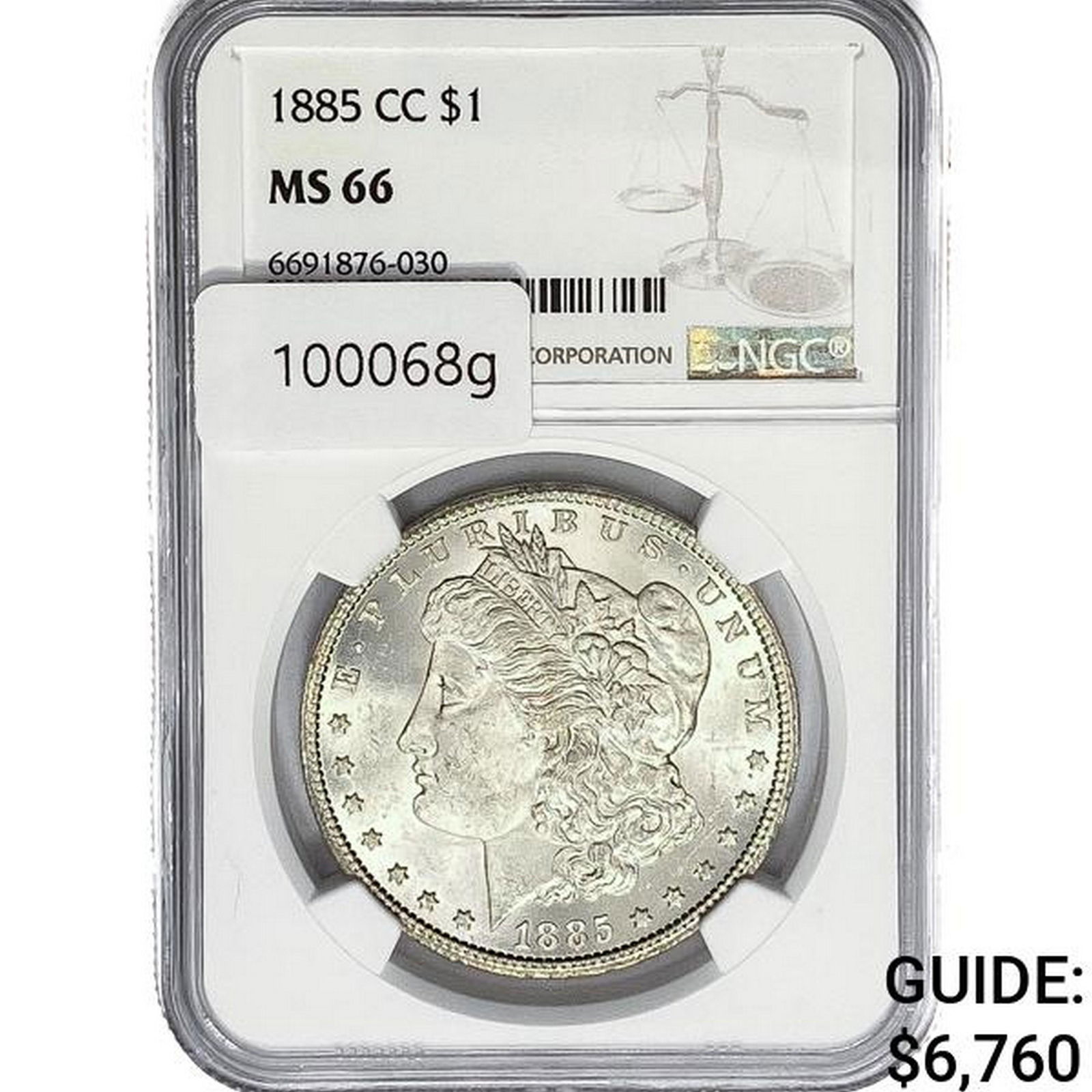 1885-CC Morgan Silver Dollar NGC MS66 (1 of 2)