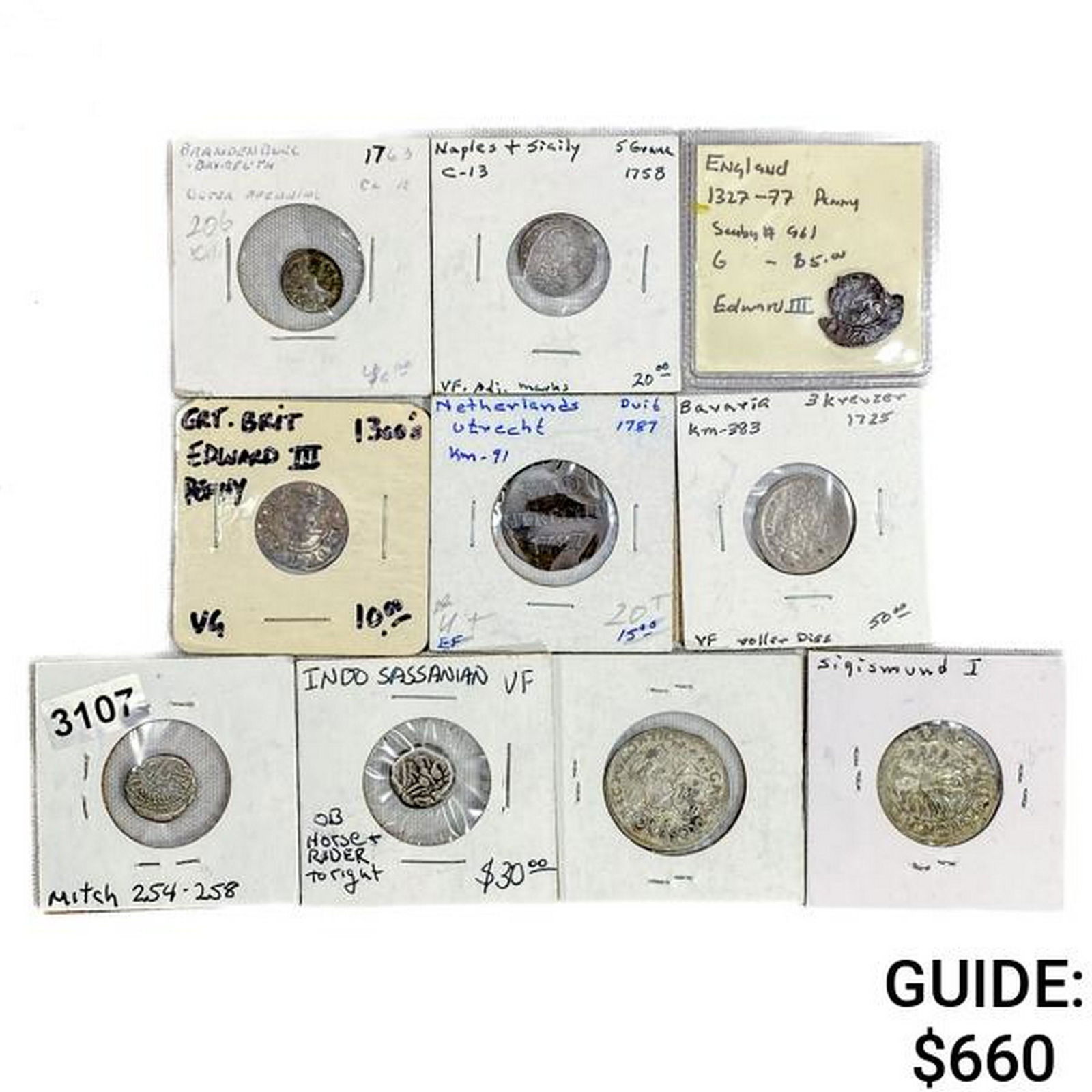 470-770 AD to 1787 Foreign Coinage w/ Silver (10 C (1 of 2)