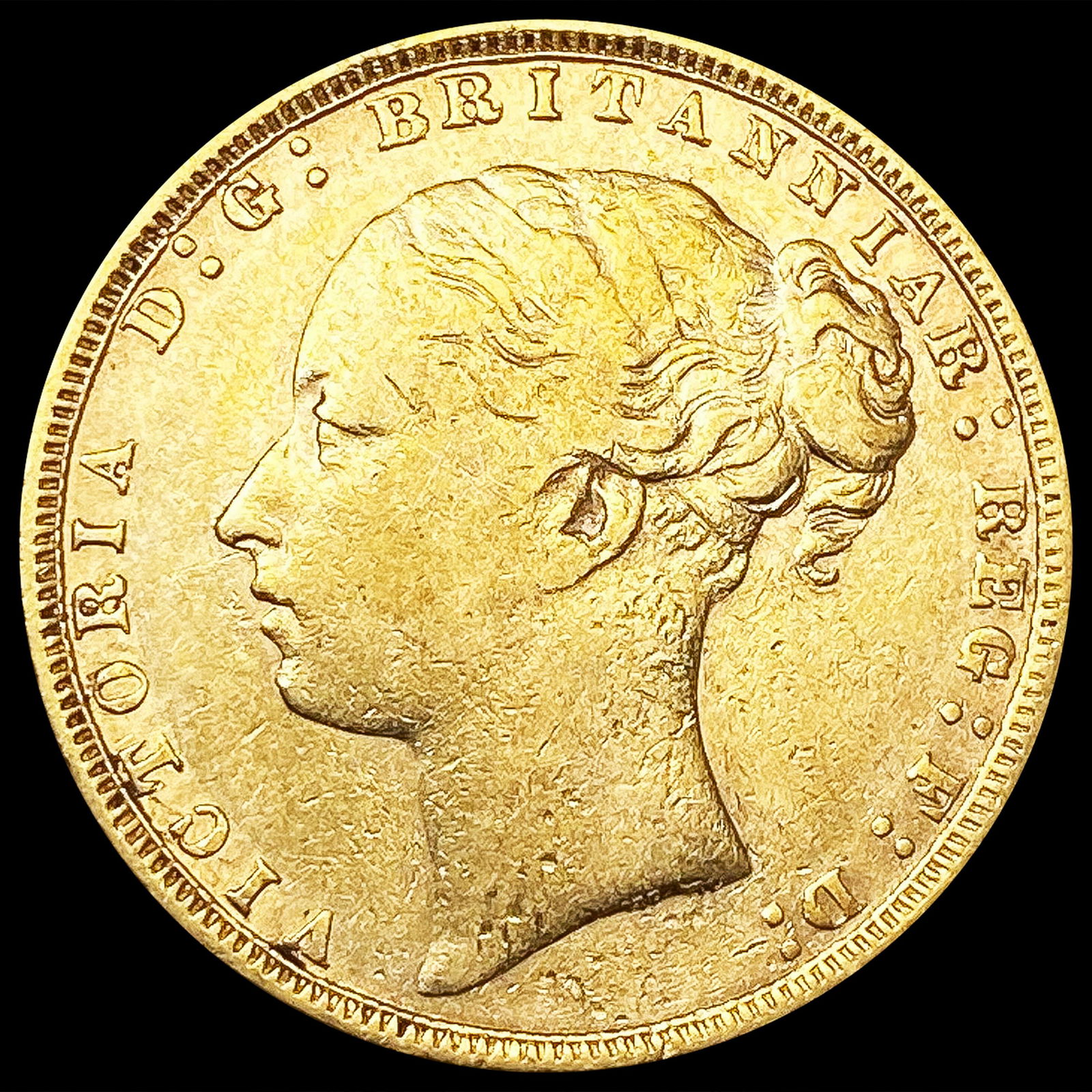 1872 G.B. .2355oz Gold Sovereign NEARLY UNCIRCULAT (1 of 2)