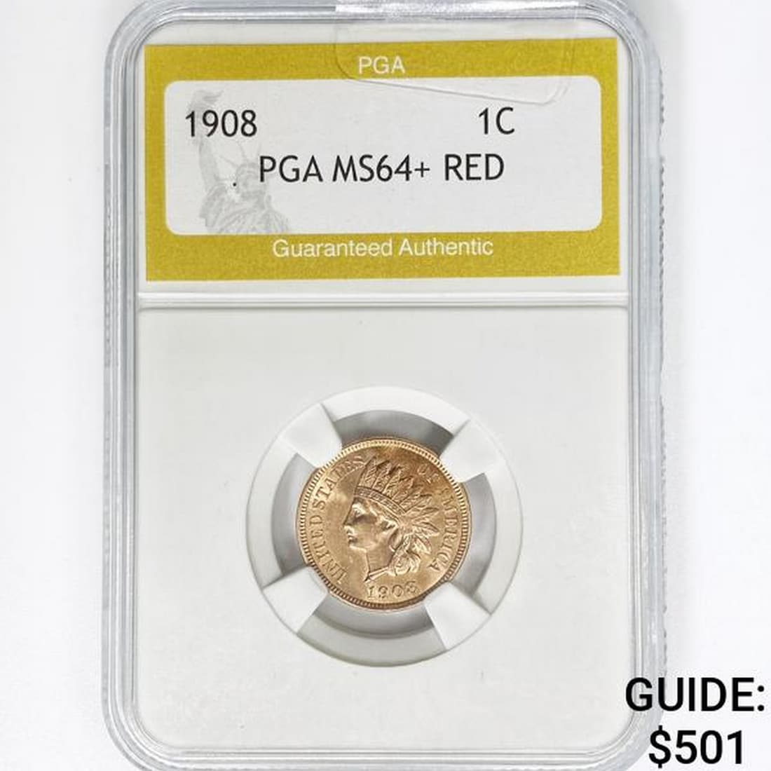 1908 Indian Head Cent PGA MS64+ RED (1 of 2)