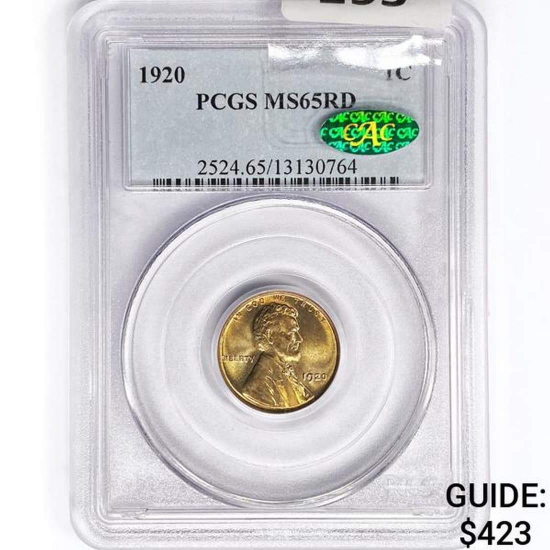 1920 CAC Wheat Cent PCGS MS65 RD (1 of 2)