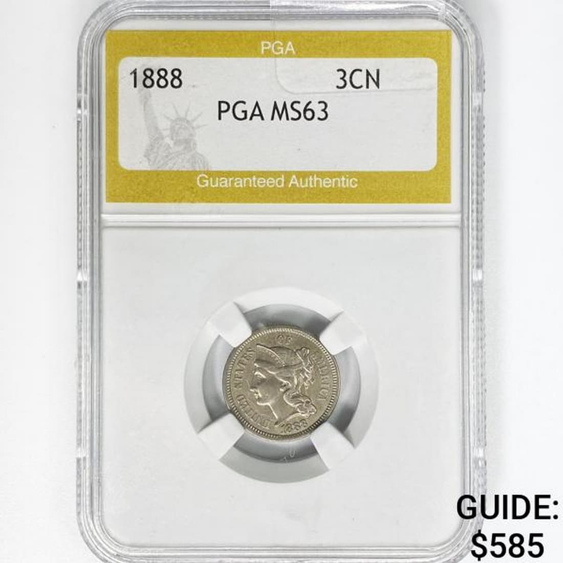 1888 Nickel Three Cent PGA MS63 (1 of 2)