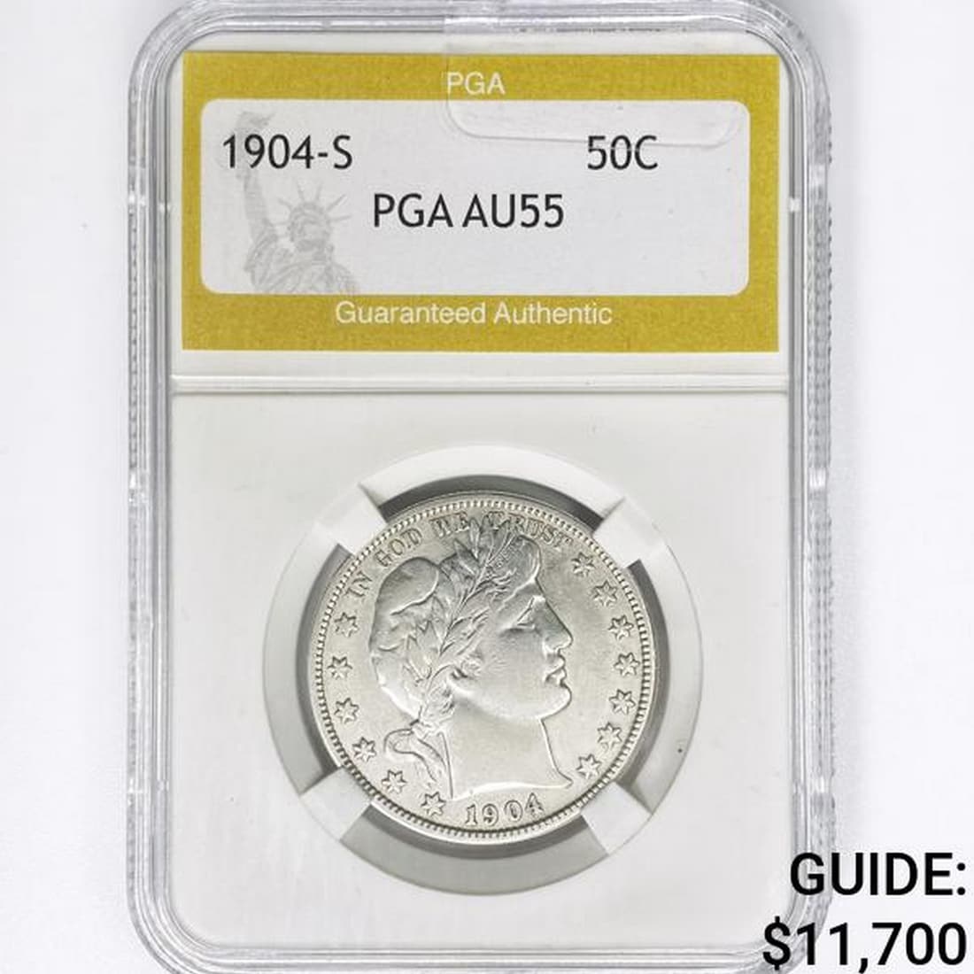 1904-S Barber Half Dollar PGA AU55 (1 of 2)