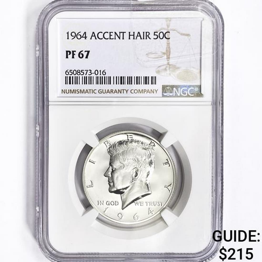 1964 Kennedy Half Dollar NGC PF67 Accent Hair (1 of 2)
