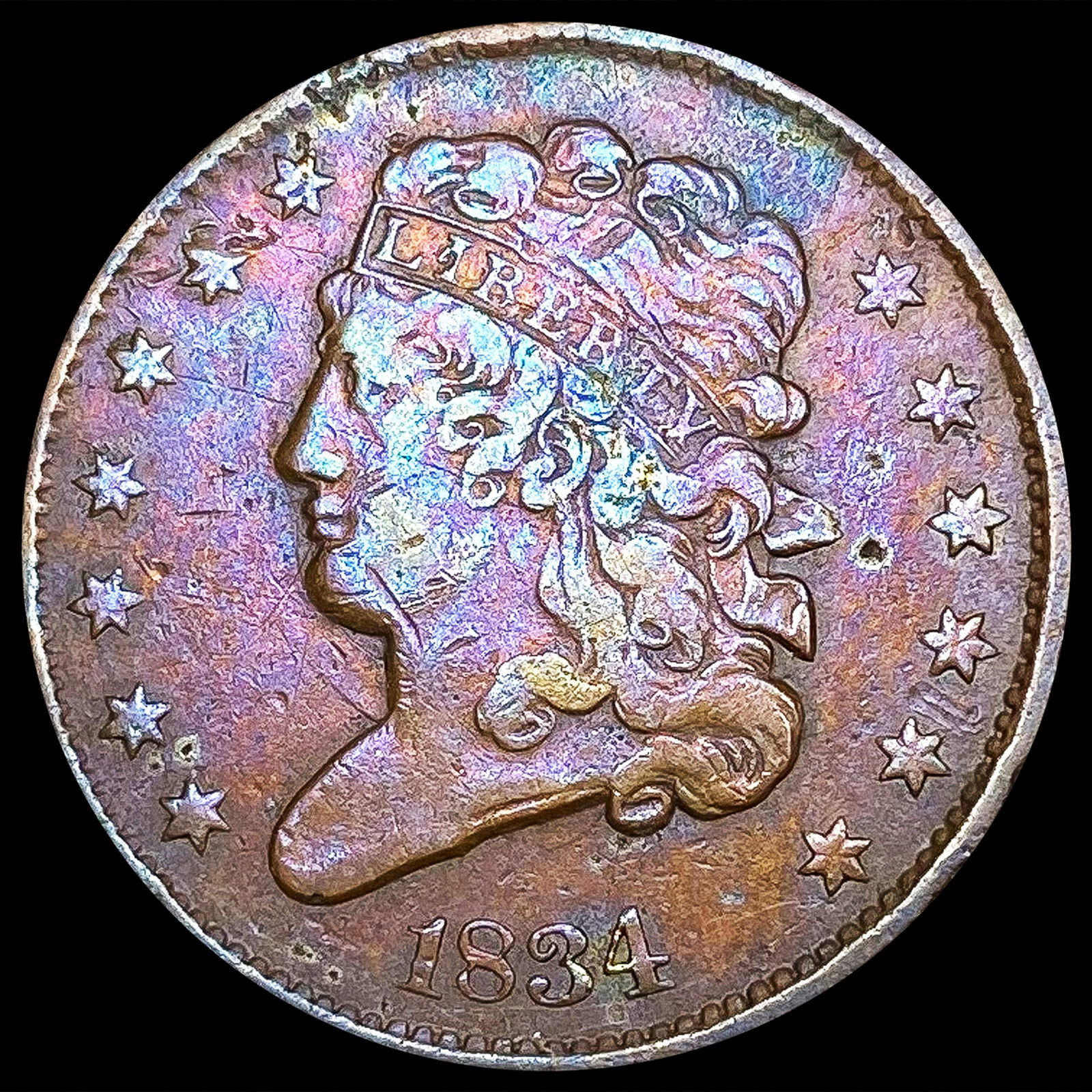 1834 Classic Head Half Cent CLOSELY UNCIRCULATED (1 of 2)