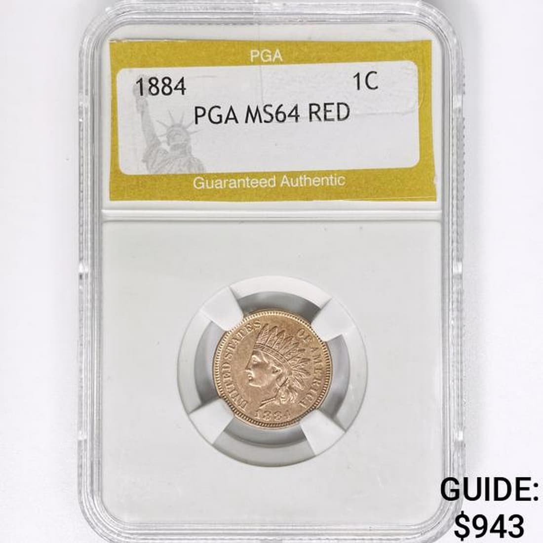 1884 Indian Head Cent PGA MS64 RED (1 of 2)
