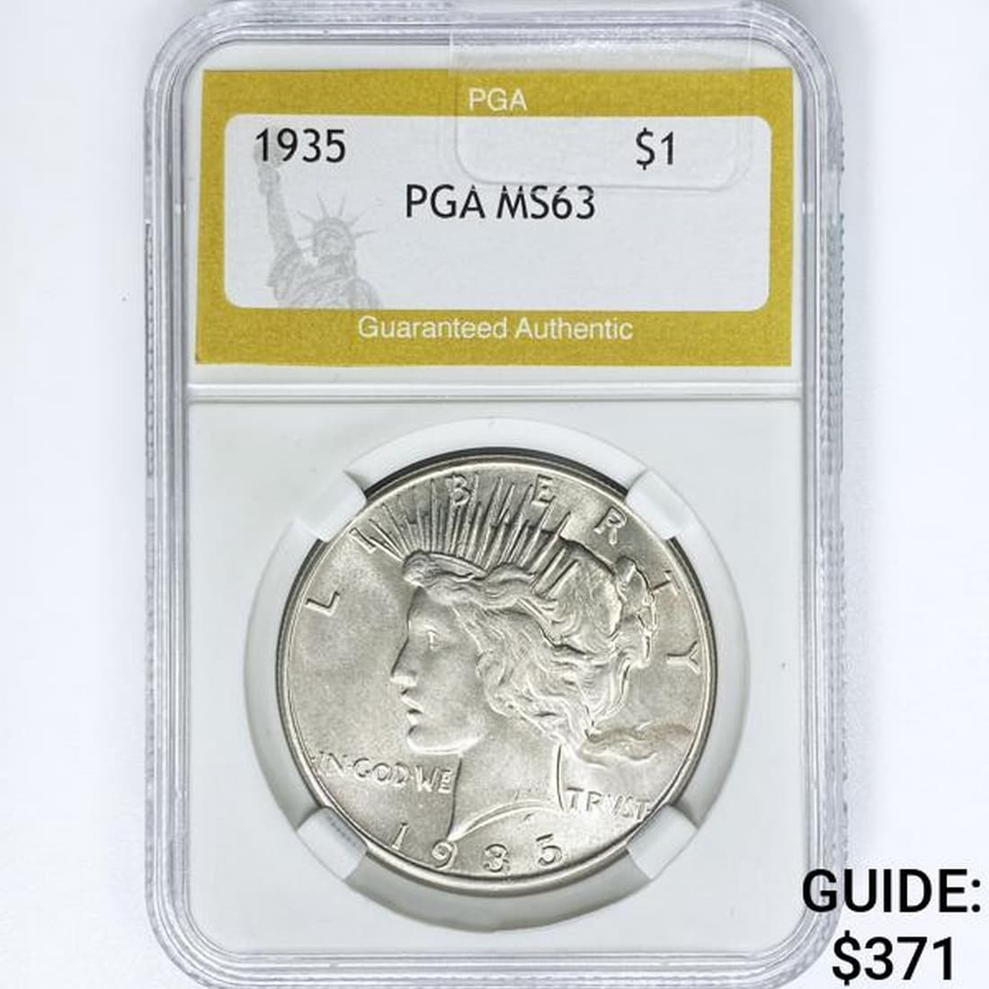 1935 Silver Peace Dollar PGA MS63 (1 of 2)