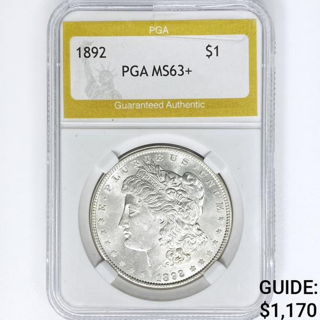 1892 Morgan Silver Dollar PGA MS63+ (1 of 2)