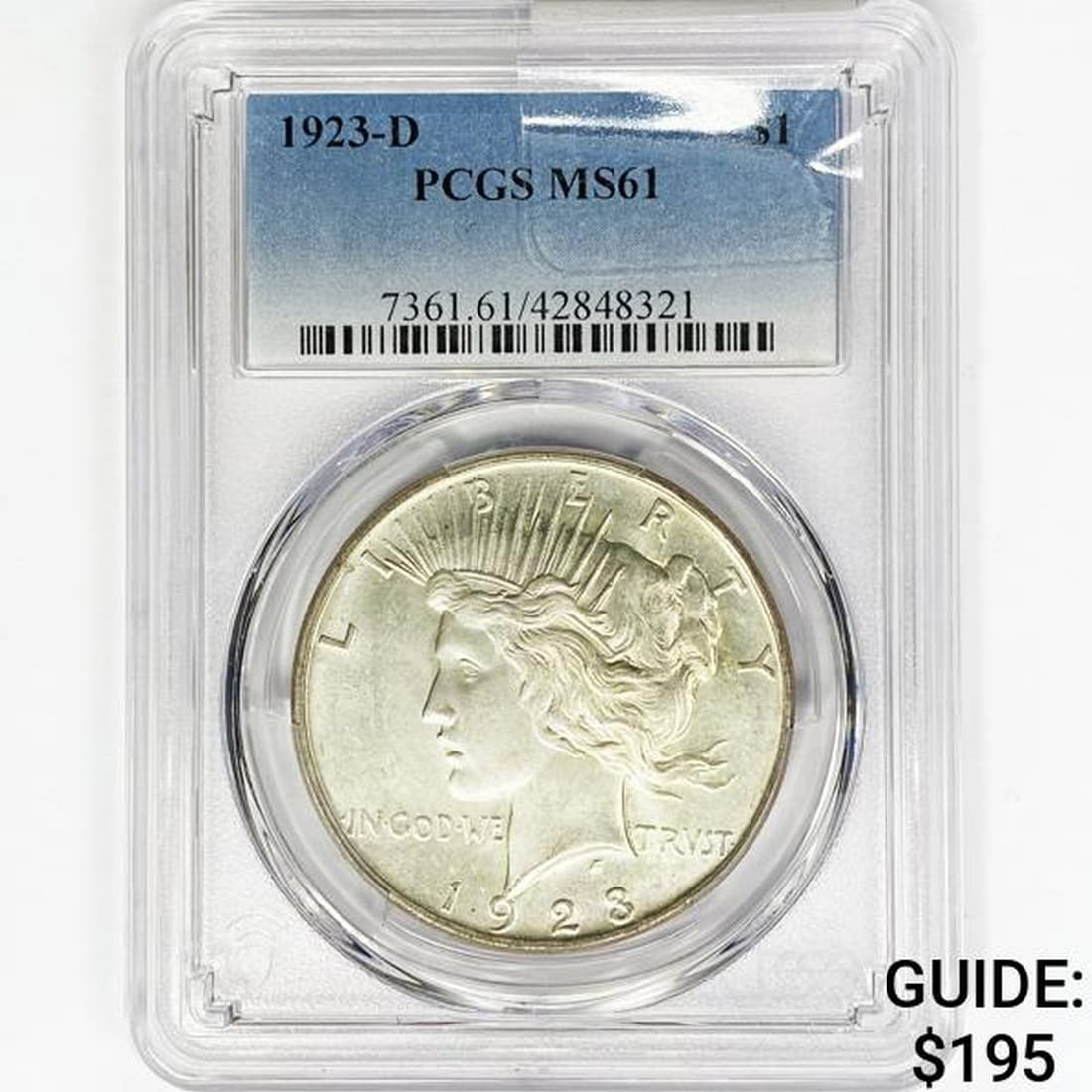 1923-D Silver Peace Dollar PCGS MS61 (1 of 2)