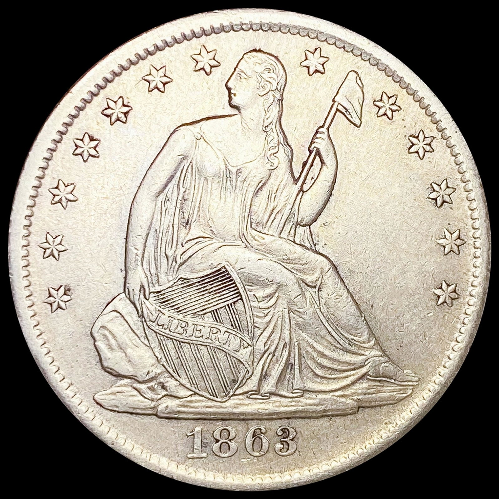 1863-S Seated Liberty Half Dollar UNCIRCULATED (1 of 2)
