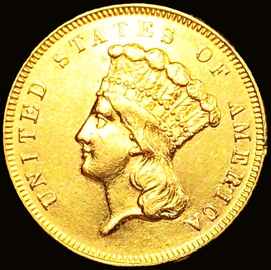 1870 $3 Gold Piece CLOSELY UNCIRCULATED (1 of 2)