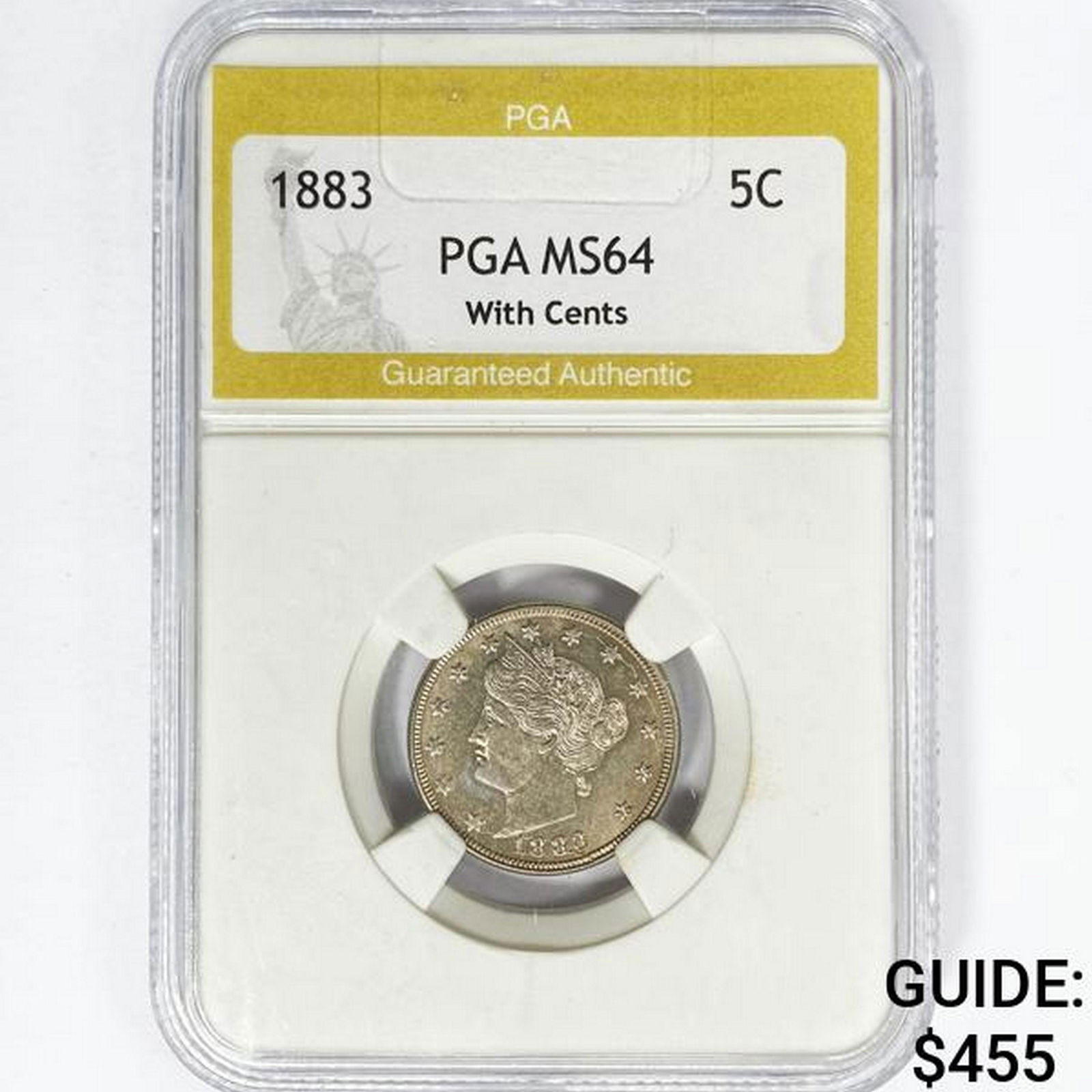 1883 Liberty Victory Nickel PGA MS64 w/ Cents (1 of 2)