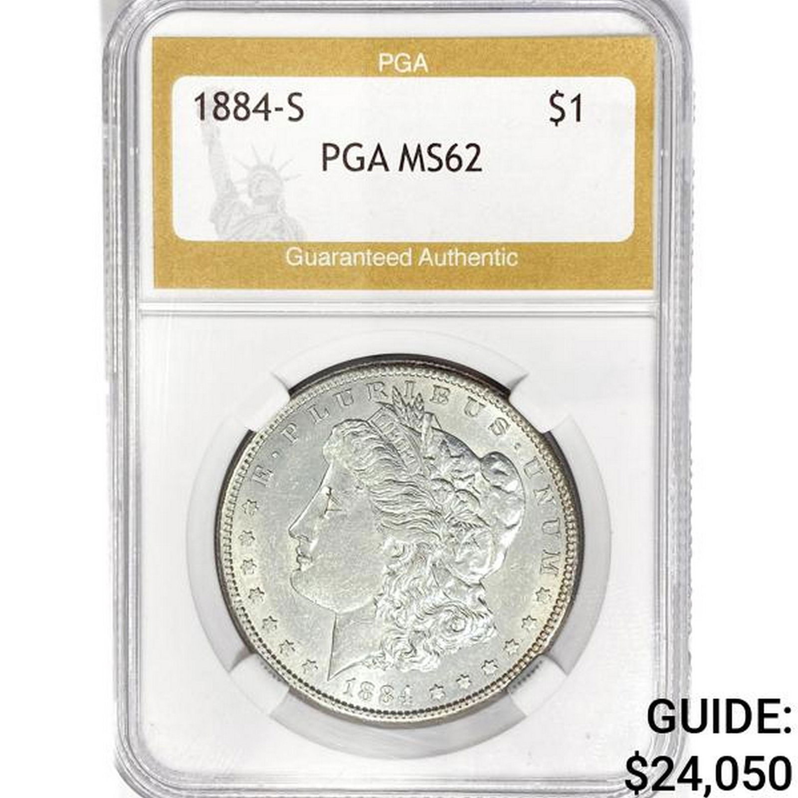 1884-S Morgan Silver Dollar PGA MS62 (1 of 2)