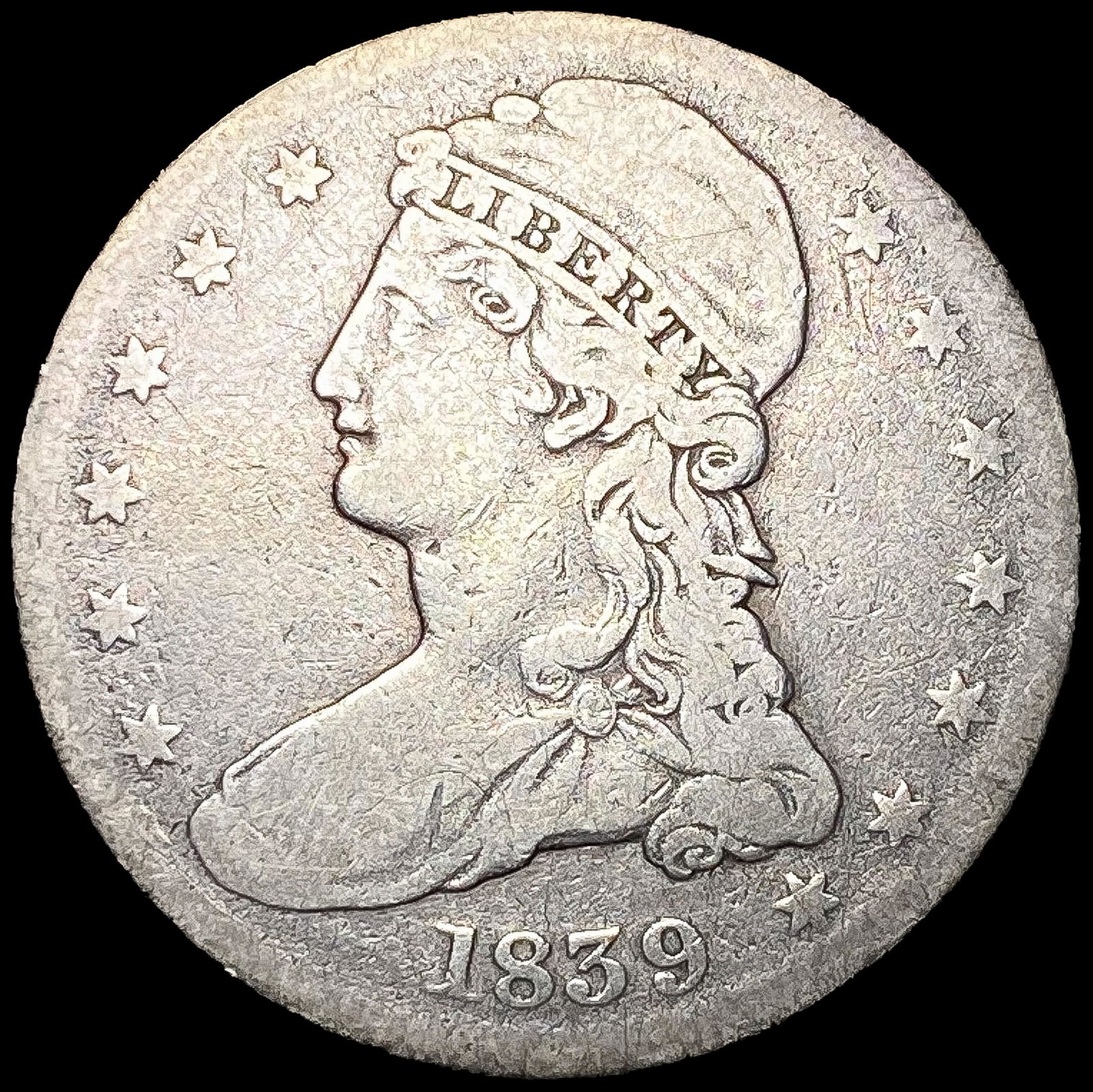 1839 Capped Bust Half Dollar NICELY CIRCULATED (1 of 2)