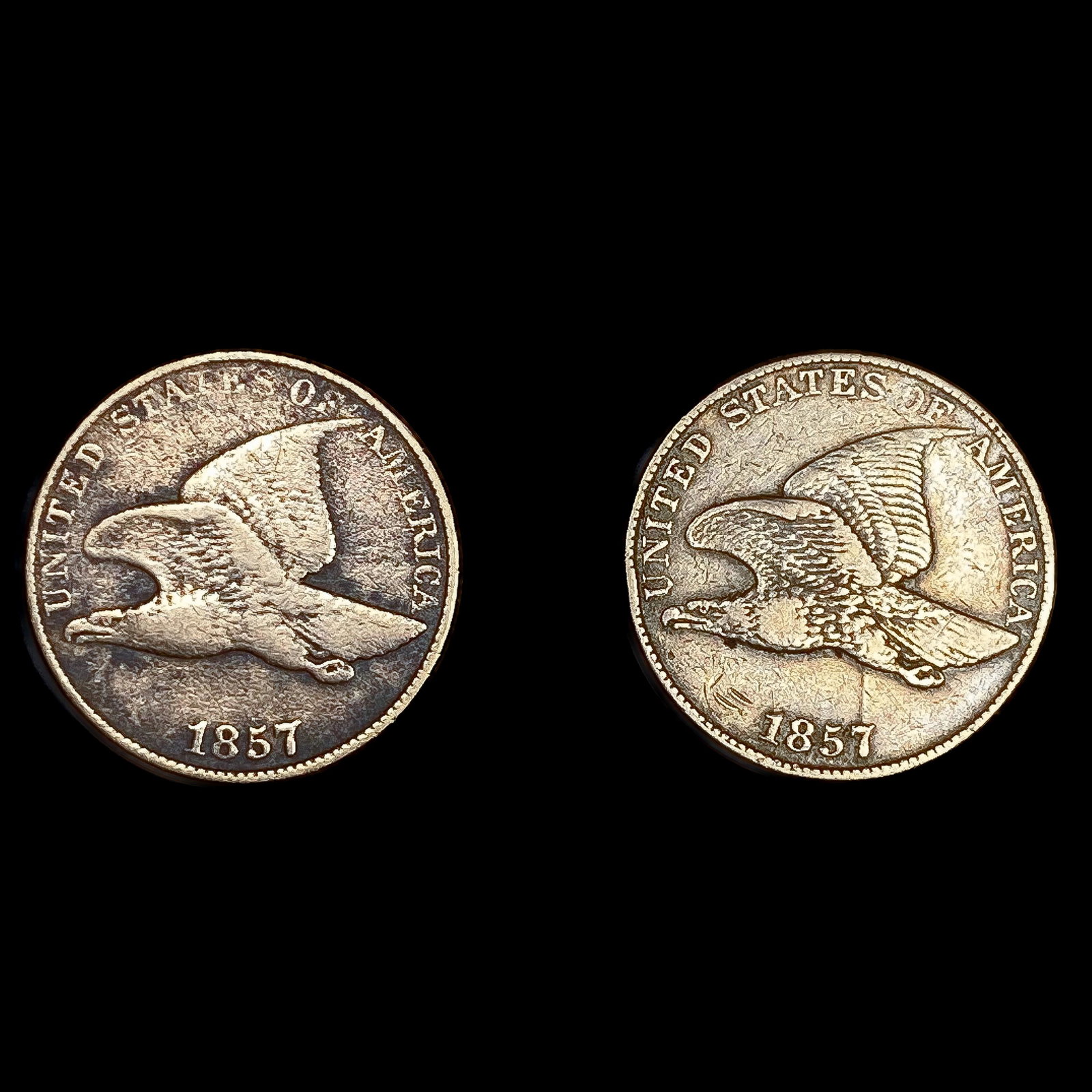 (2) 1857 Flying Eagle Cents LIGHTLY CIRCULATED (1 of 2)