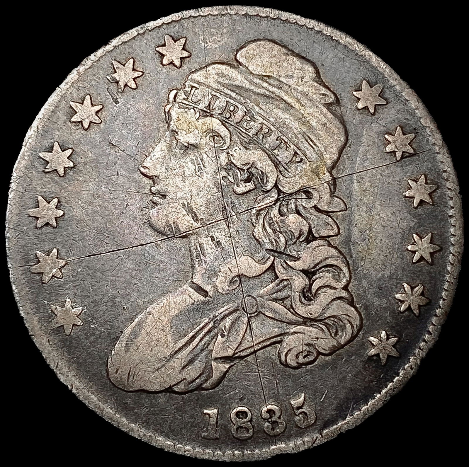 1835 Capped Bust Half Dollar LIGHTLY CIRCULATED (1 of 2)