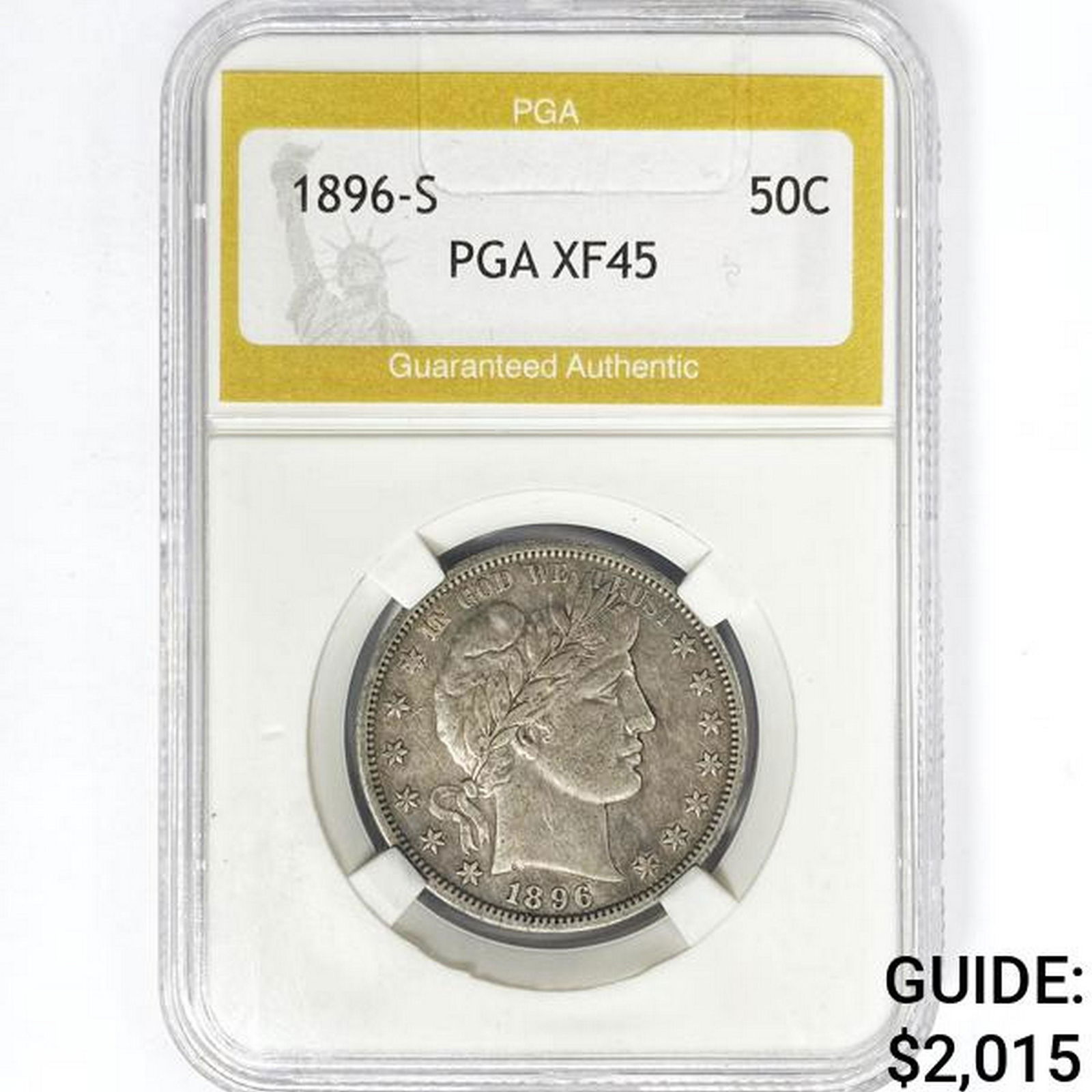 1896-S Barber Half Dollar PGA XF45 (1 of 2)