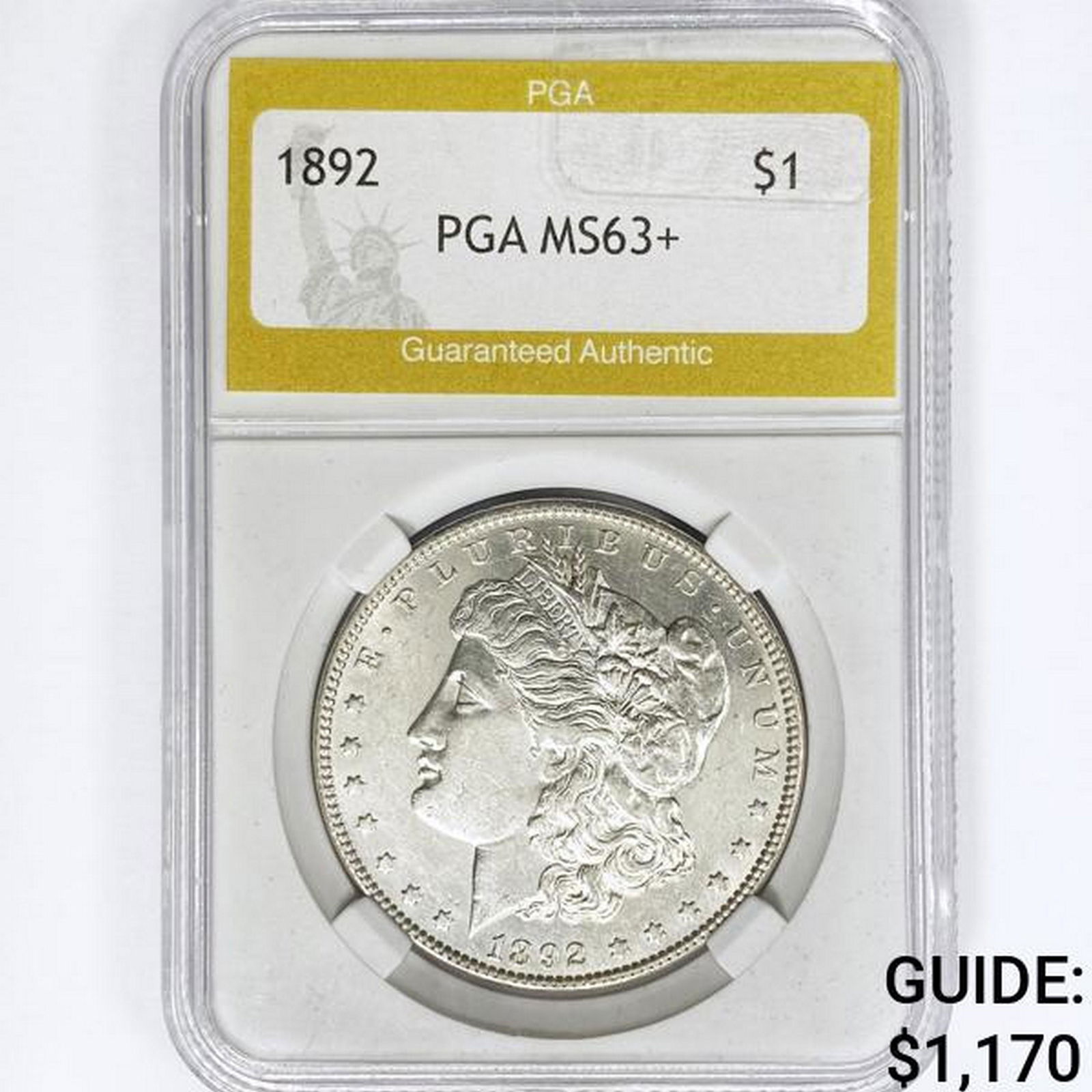1892 Morgan Silver Dollar PGA MS63+ (1 of 2)