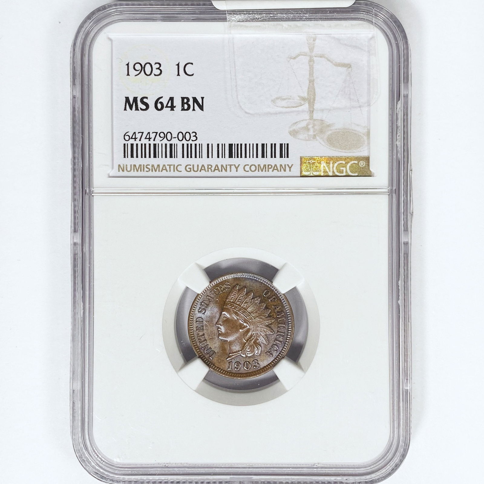 1903 Indian Head Cent NGC MS64 BN (1 of 2)