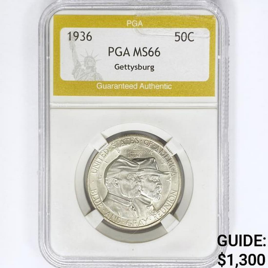 1936 Gettysburg Half Dollar PGA MS66 (1 of 2)