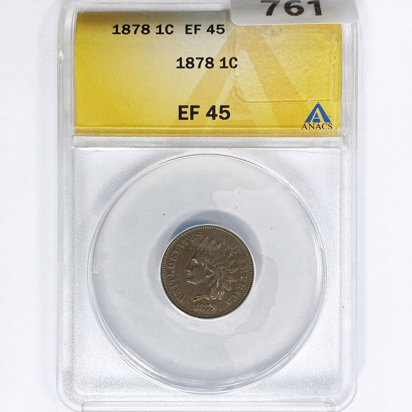 1878 Indian Head Cent ANACS EF45 (1 of 2)