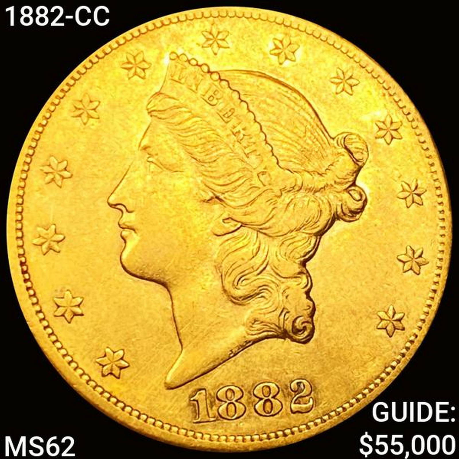 1882cc 20 Gold Double Eagle Auction