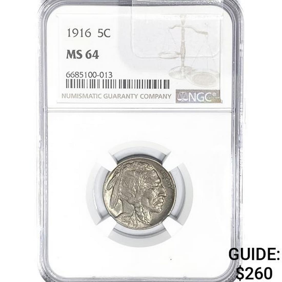 1916 Buffalo Nickel NGC MS64 (1 of 2)