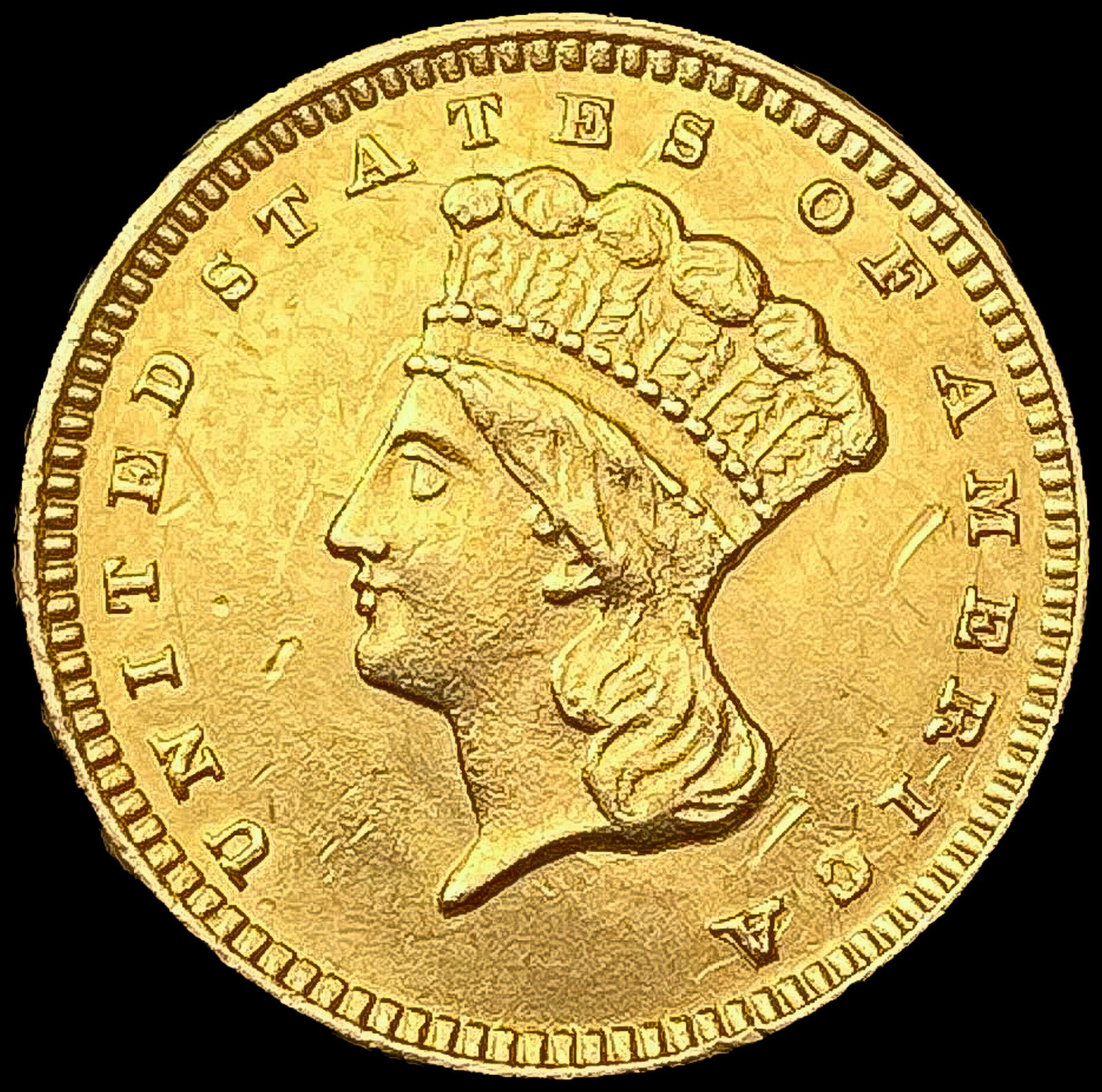 1874 Rare Gold Dollar Auction