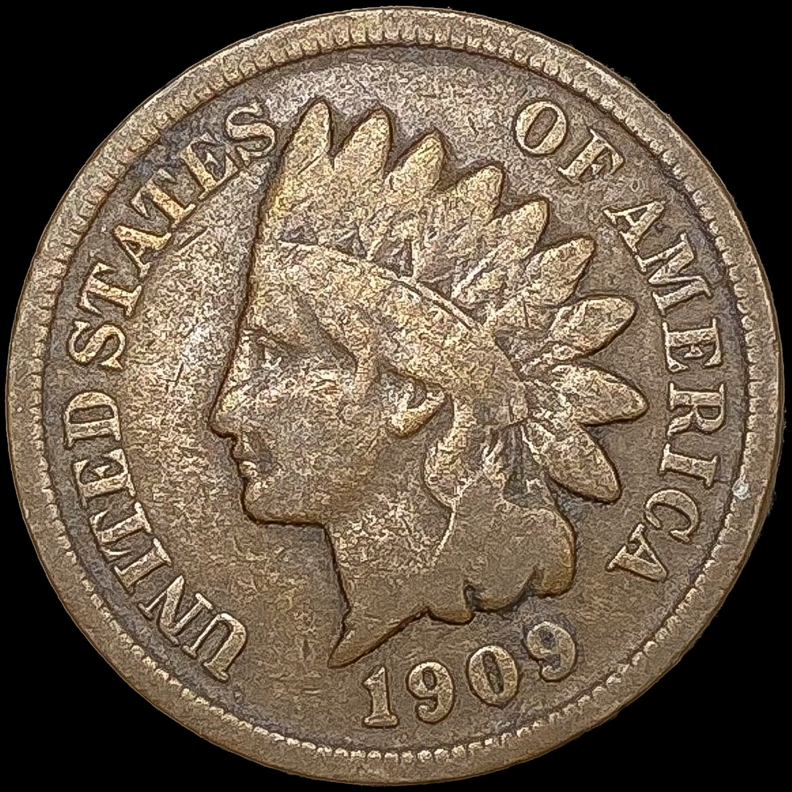 1909-S Indian Head Cent NICELY CIRCULATED (1 of 2)