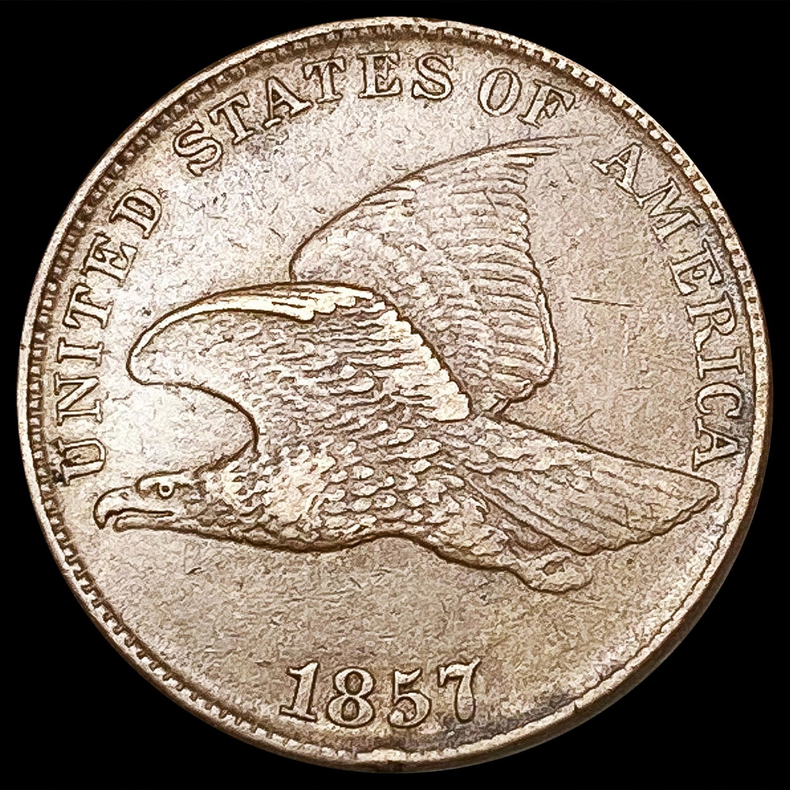 1857 Flying Eagle Cent NEARLY UNCIRCULATED (1 of 2)