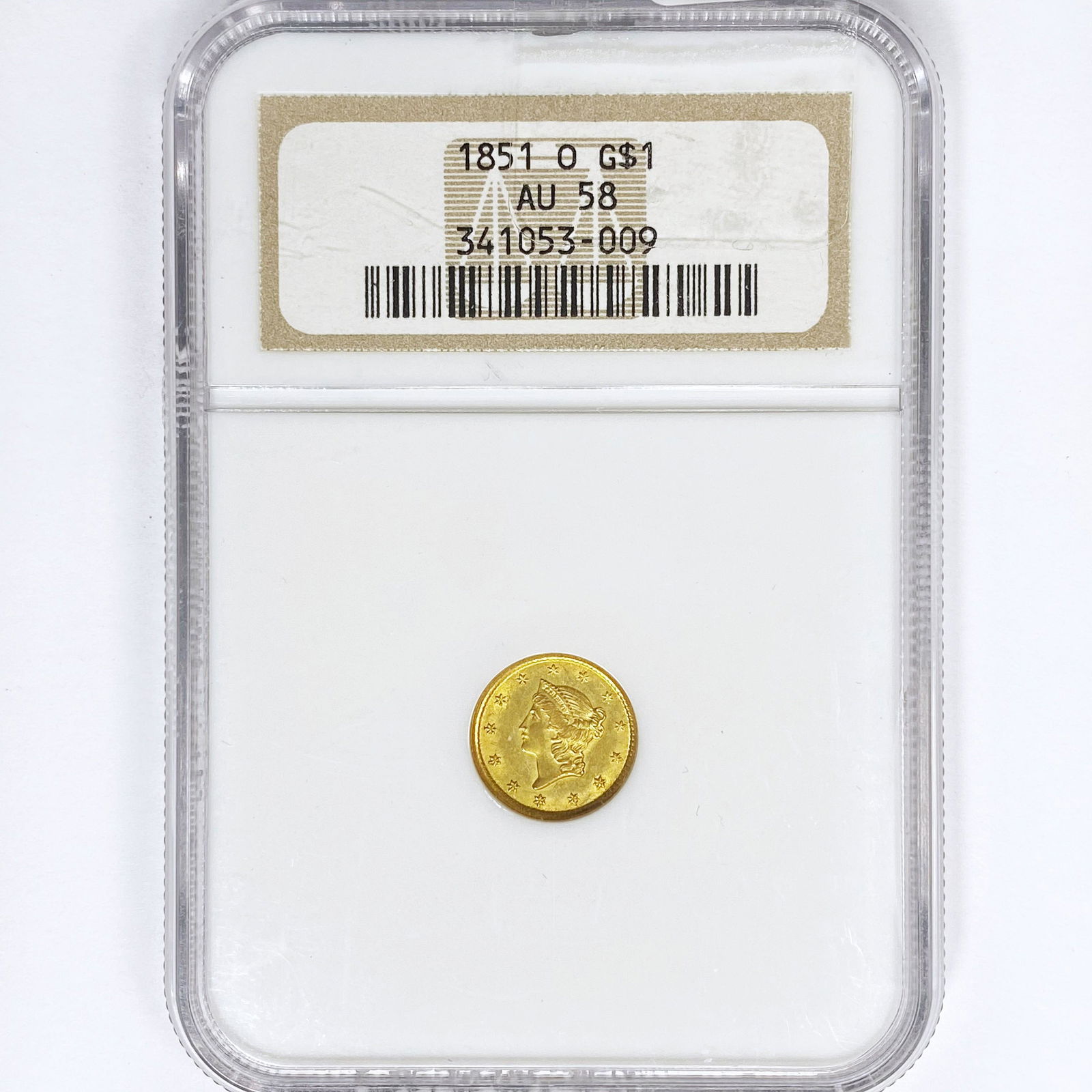 1851-O Rare Gold Dollar NGC AU58 (1 of 2)